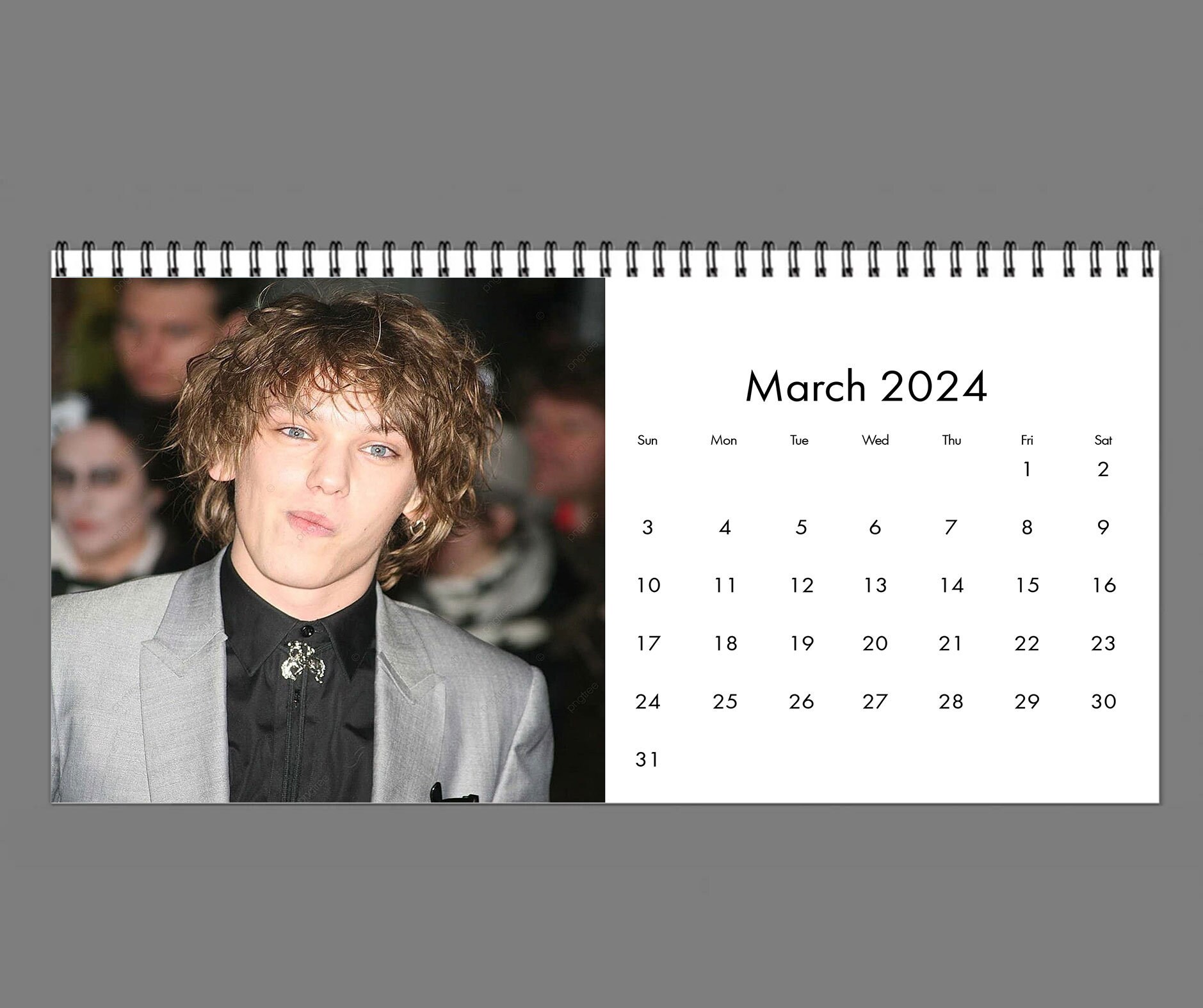 2024 Jamie Campbell Bower Calendar, 2024 Desk Calendar, Celebrity