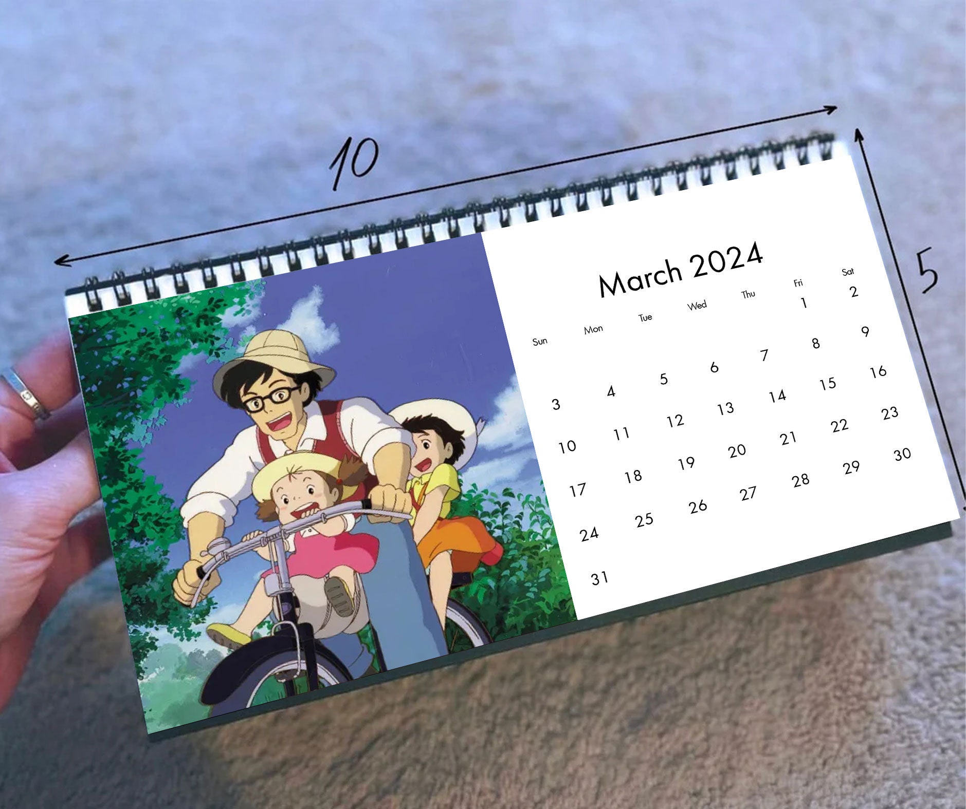 2025 My Neighbor Totoro Calendar 2025 Desk Calendar Japanese Etsy Canada
