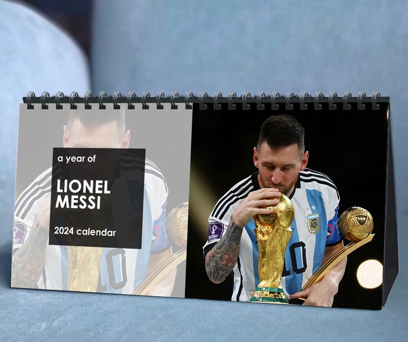 2024 Lionel Messi Calendar 2024 Desk Calendar Celebrity Etsy Canada