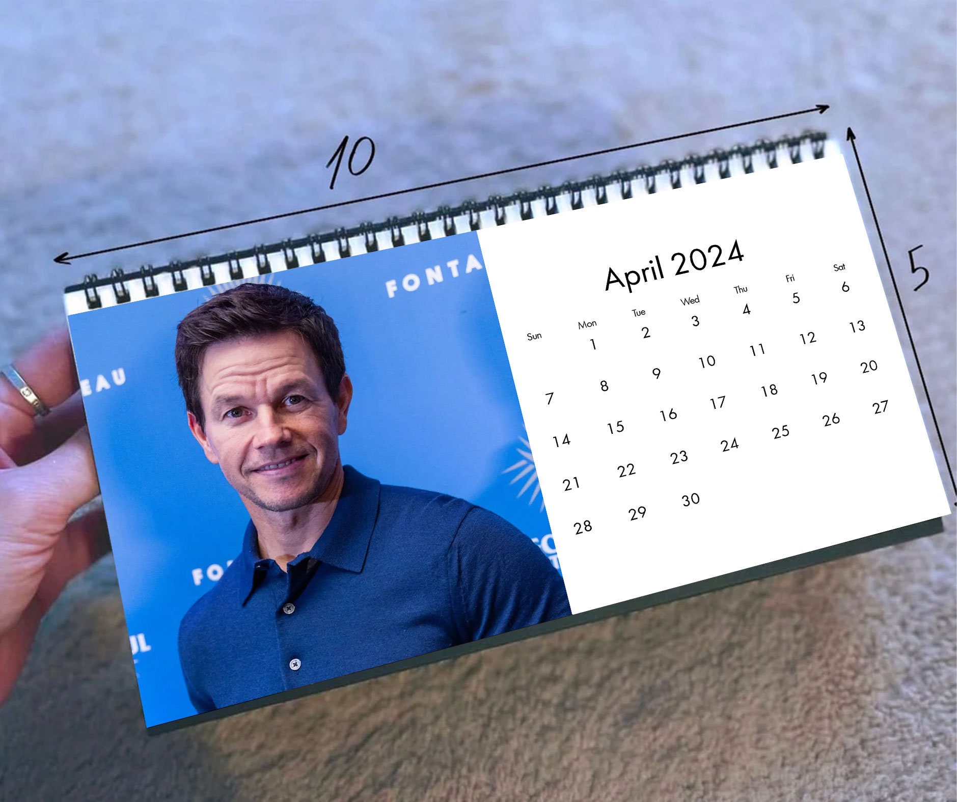2024 Mark Wahlberg Calendar, 2024 Desk Calendar, Celebrity Calendar