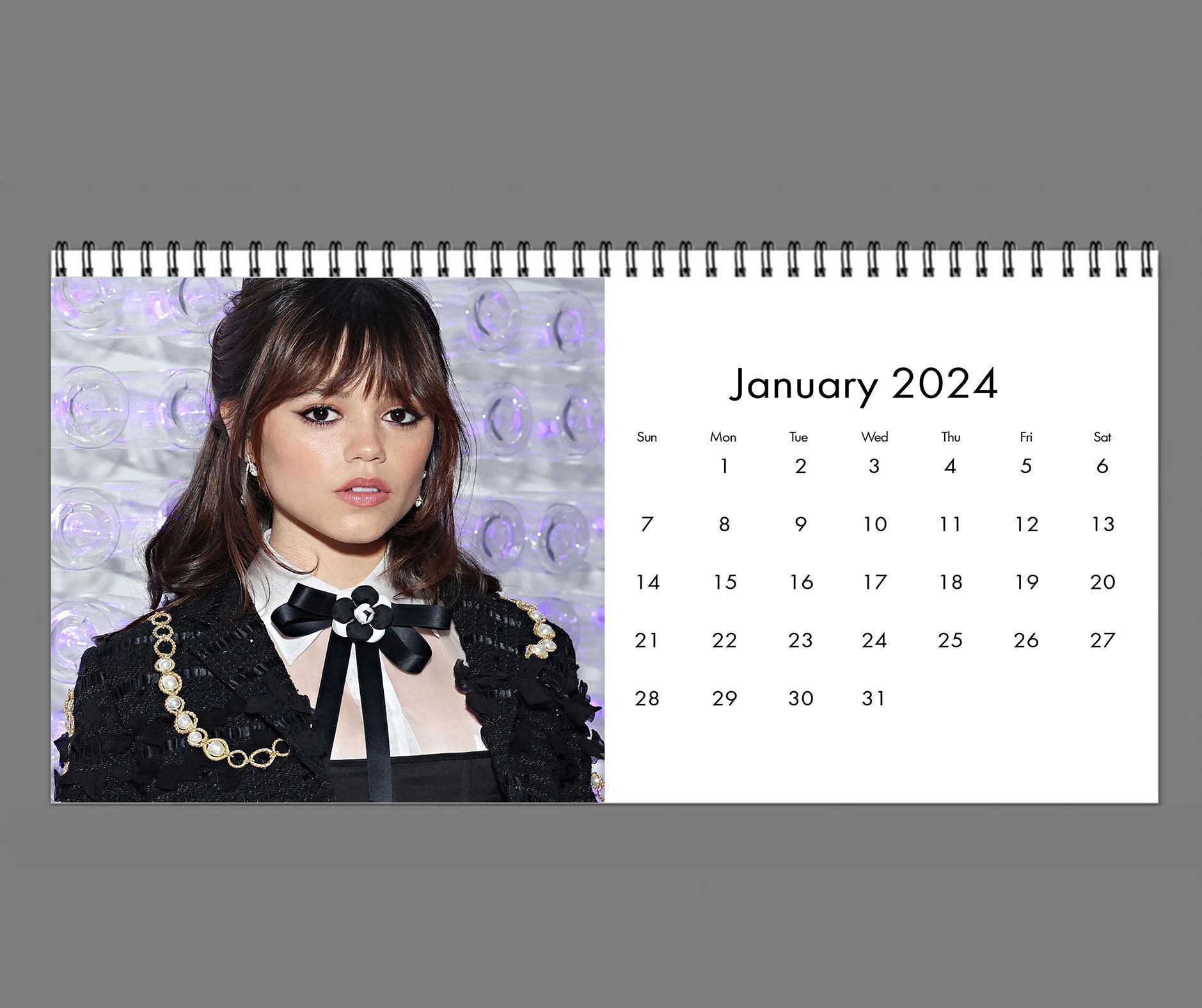 2024 Jenna Ortega Calendar, 2024 Desk Calendar, Celebrity Calendar sold