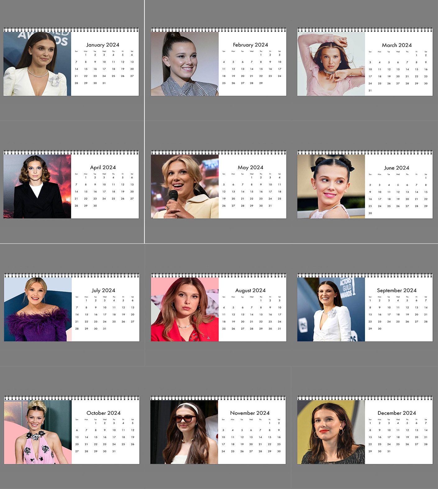 2025 Millie Brown Calendar, 2025 Desk Calendar, Celebrity Calendar sold