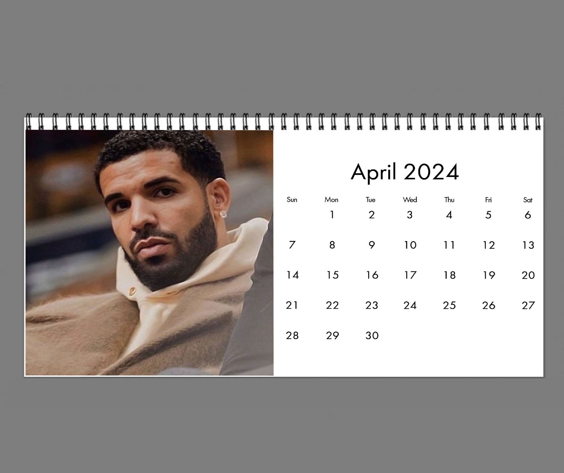 2024 Drake Calendar, 2024 Desk Calendar, Celebrity Calendar sold by Tan