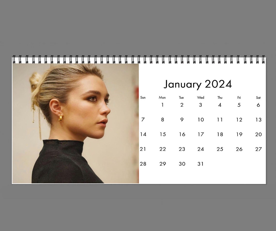 2024 Florence Pugh Calendar 2024 Desk Calendar Celebrity Etsy Canada