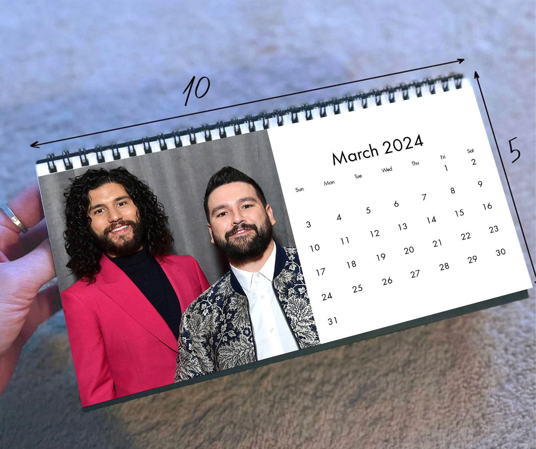 2024 Dan and Shay Calendar, 2024 Desk Calendar, Celebrity Calendar sold