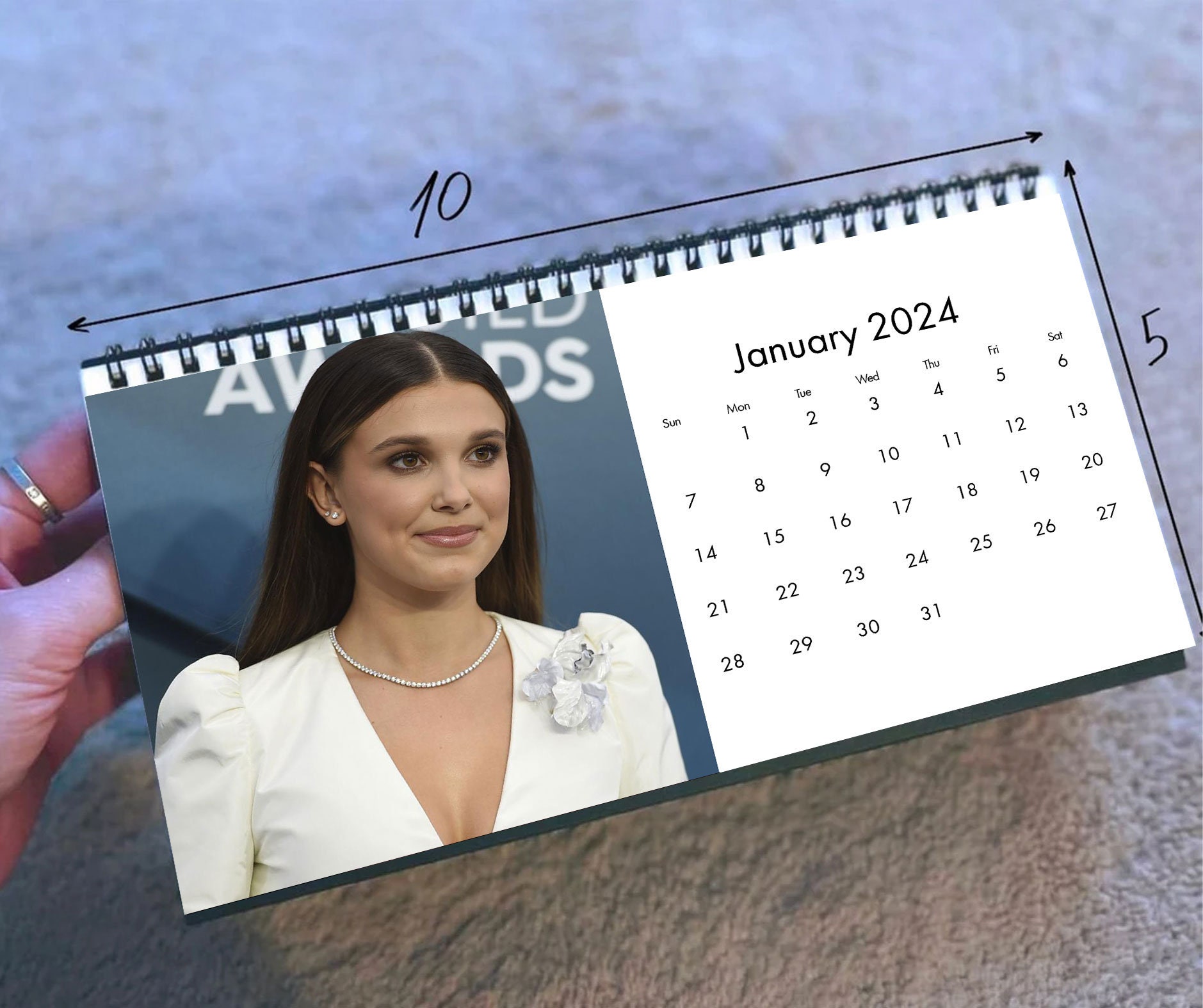 2024 Millie Brown Calendar, 2024 Desk Calendar, Celebrity Calendar sold