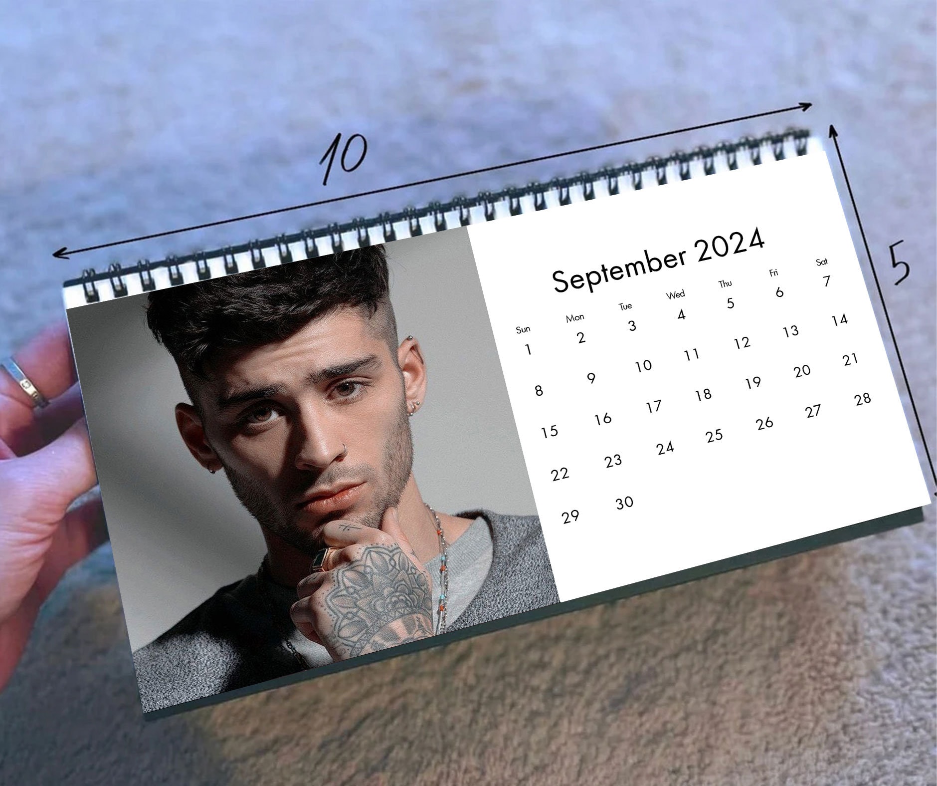 2024 Zayn MaLik Calendar, 2024 Desk Calendar, Celebrity Calendar sold