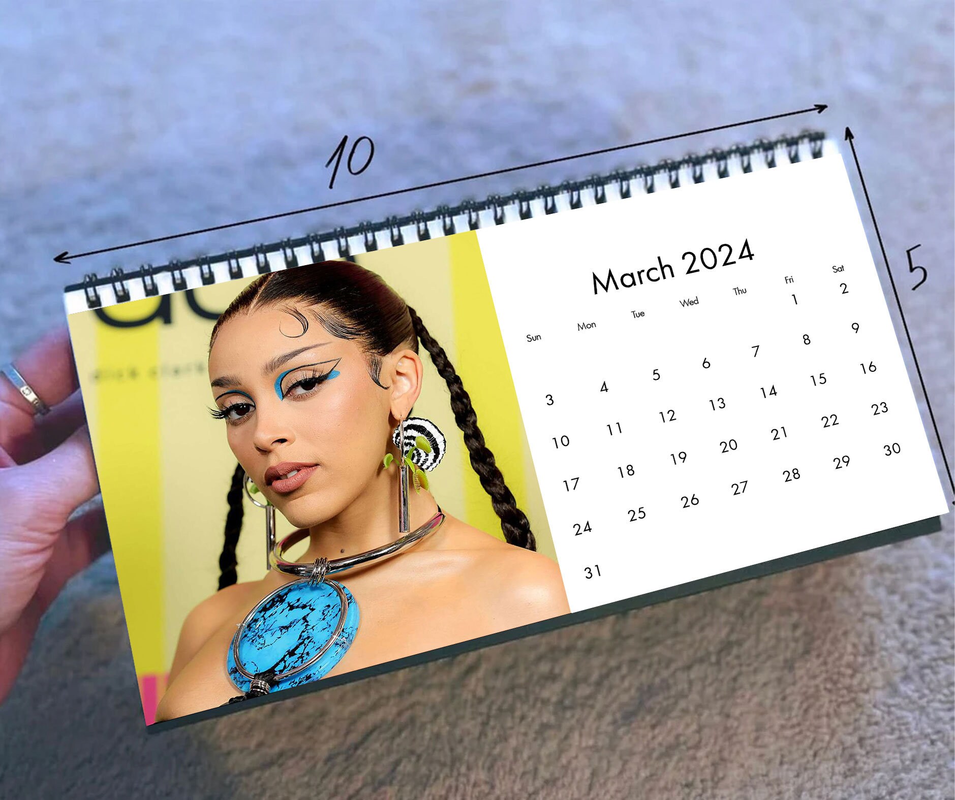2024 Doja Cat Calendar, 2024 Desk Calendar, Celebrity Calendar, 2024