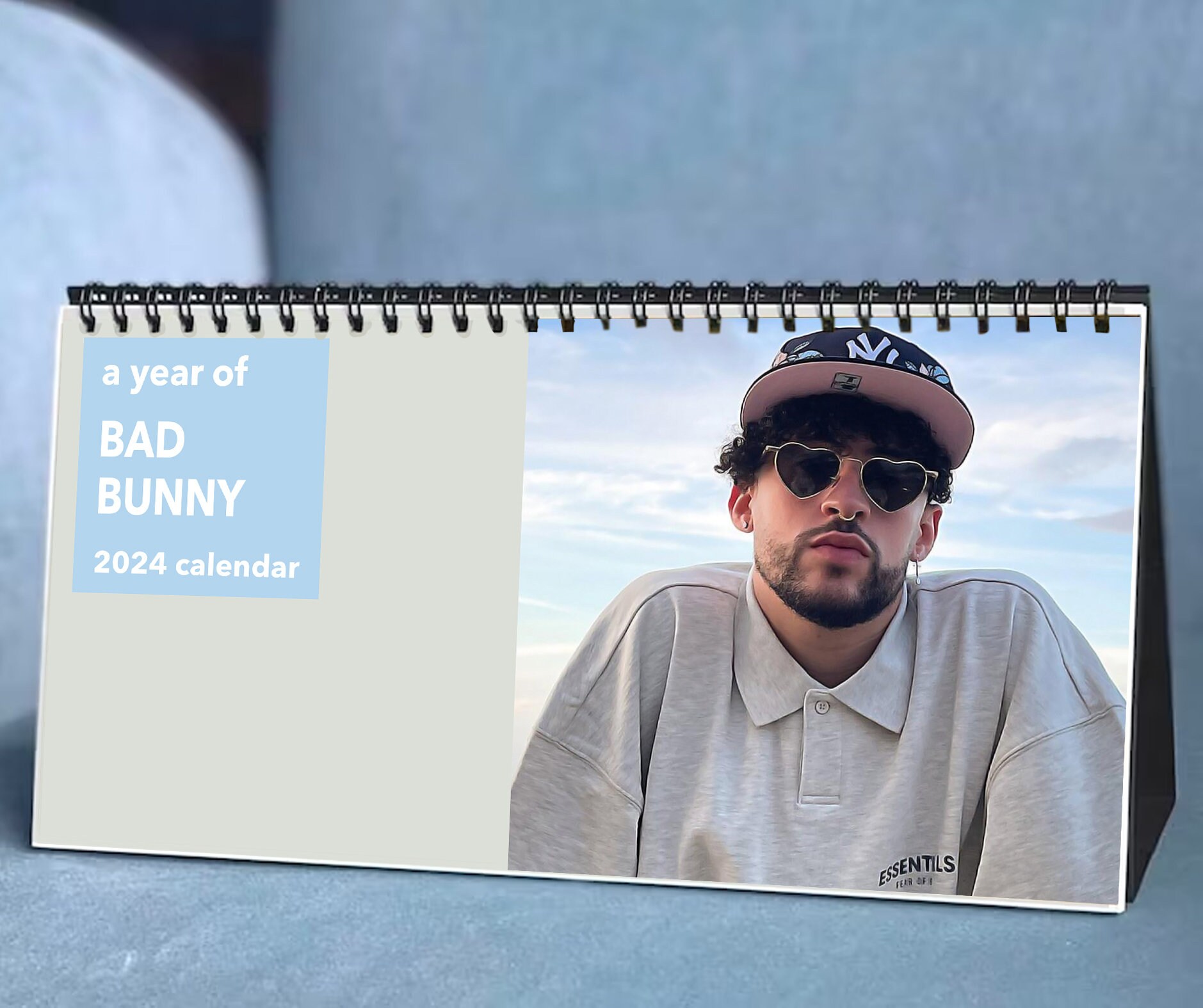 2024 Bad Bunny Calendar, 2024 Desk Calendar, Celebrity Calendar sold by
