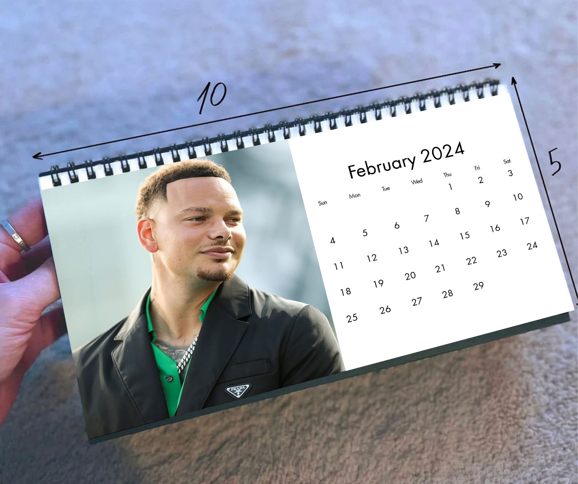2024 Kane Brown Calendar, 2024 Desk Calendar, Celebrity Calendar sold