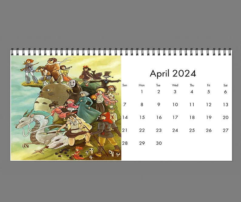 2024 Studio Ghibli Calendar 2024 Desk Calendar Celebrity Etsy Australia