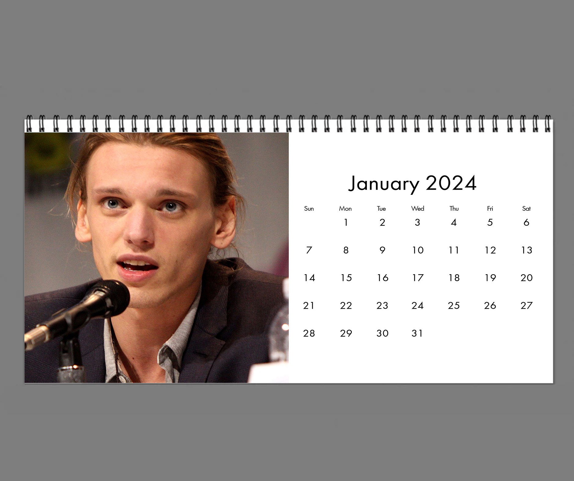 2024 Jamie Campbell Bower Calendar, 2024 Desk Calendar, Celebrity