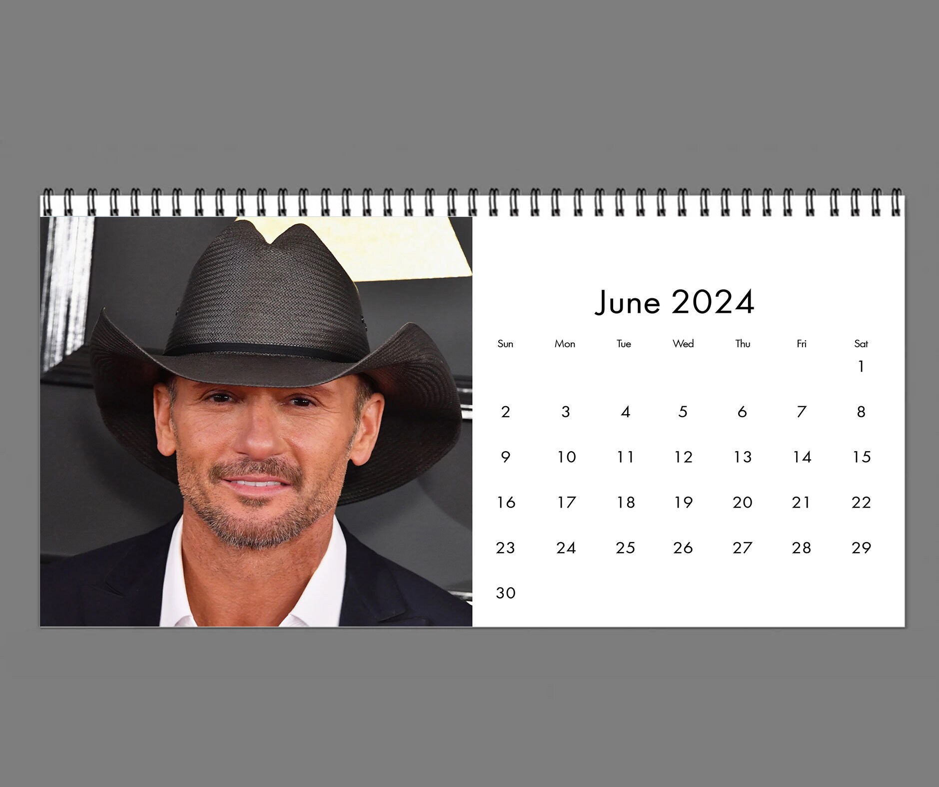 2025 Tim Mcgraw Calendar, 2025 Desk Calendar, Celebrity Calendar sold