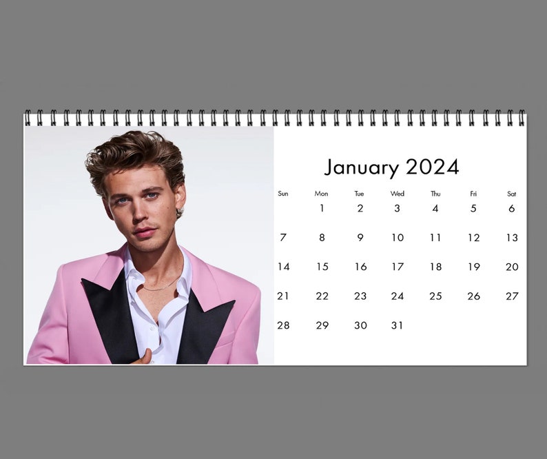 2024 Austin Butler Calendar 2024 Desk Calendar Celebrity Etsy