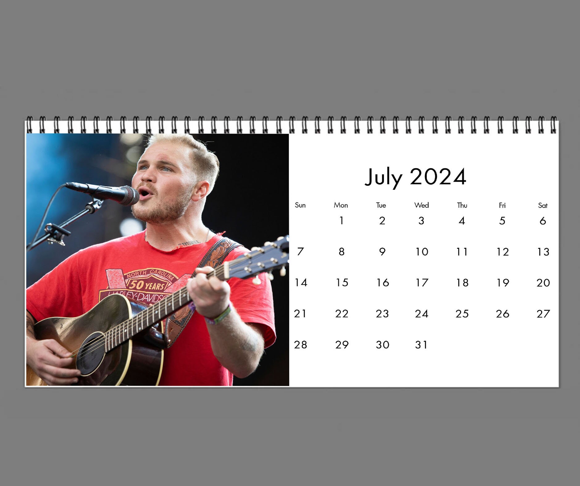 2024 Zach Bryan Calendar, 2024 Desk Calendar, Celebrity Calendar sold