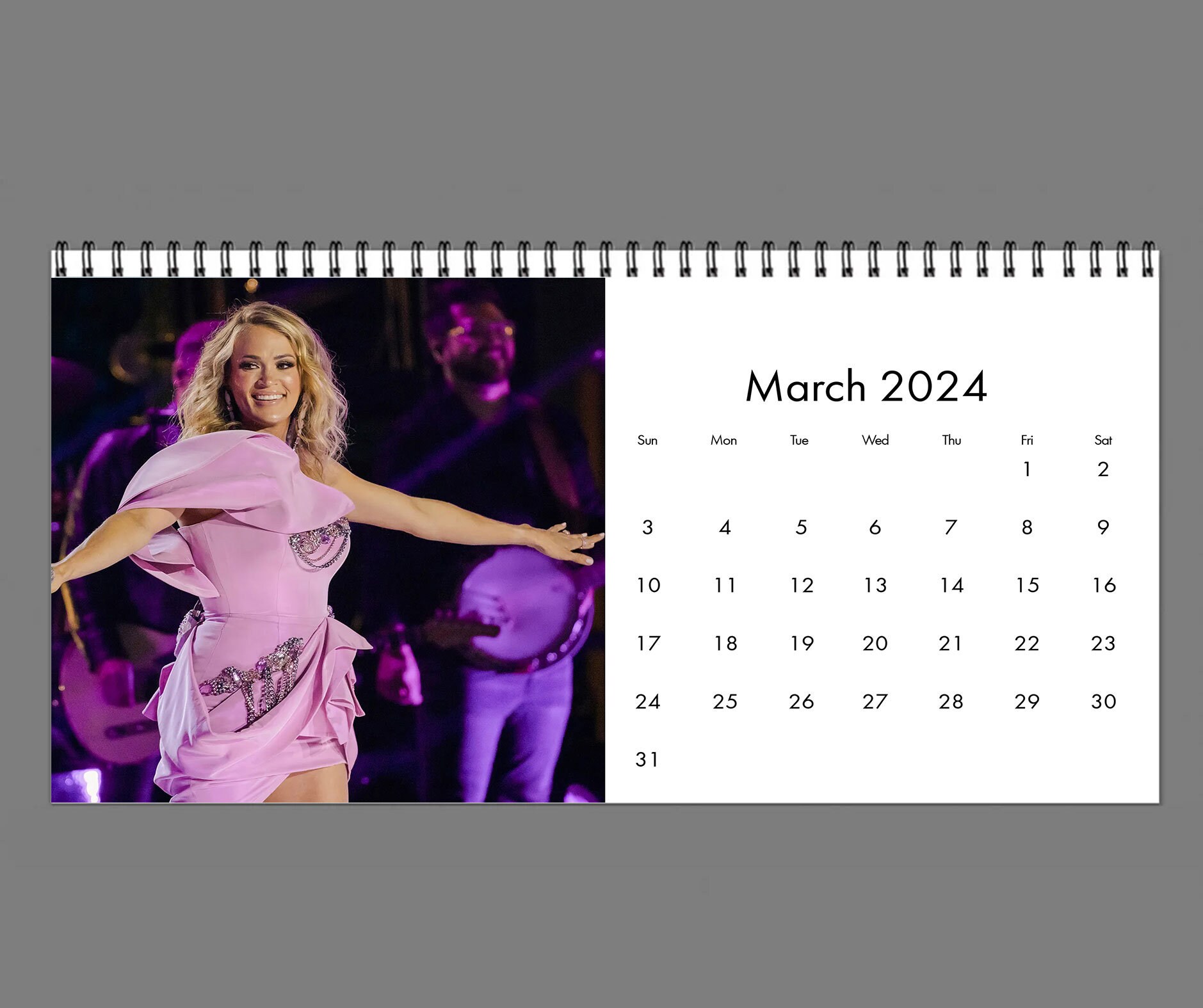 2024 Carrie Underwood Calendar, 2024 Desk Calendar, Celebrity Calendar