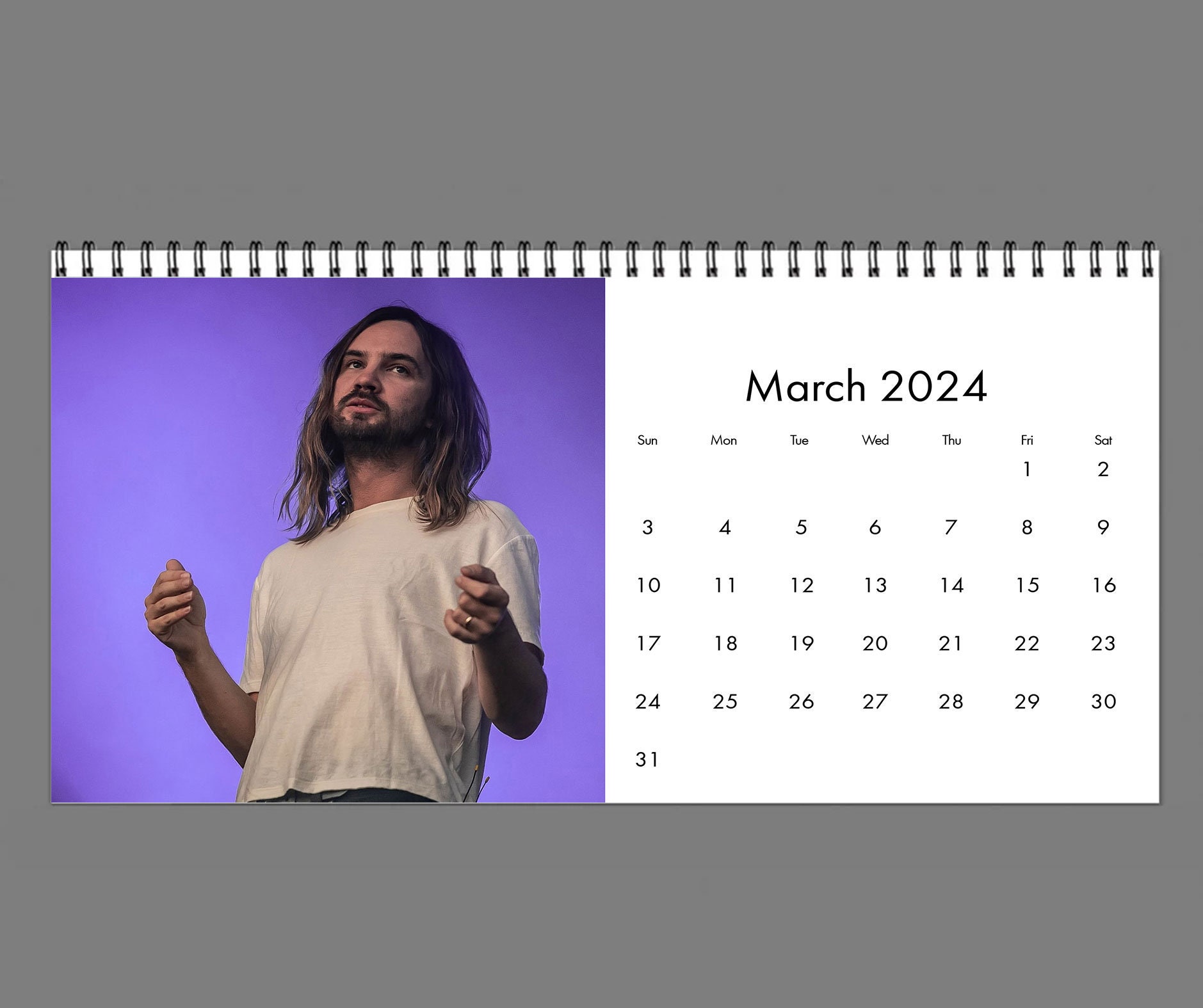 2024 Kevin Parker Calendar, 2024 Desk Calendar, Celebrity Calendar sold