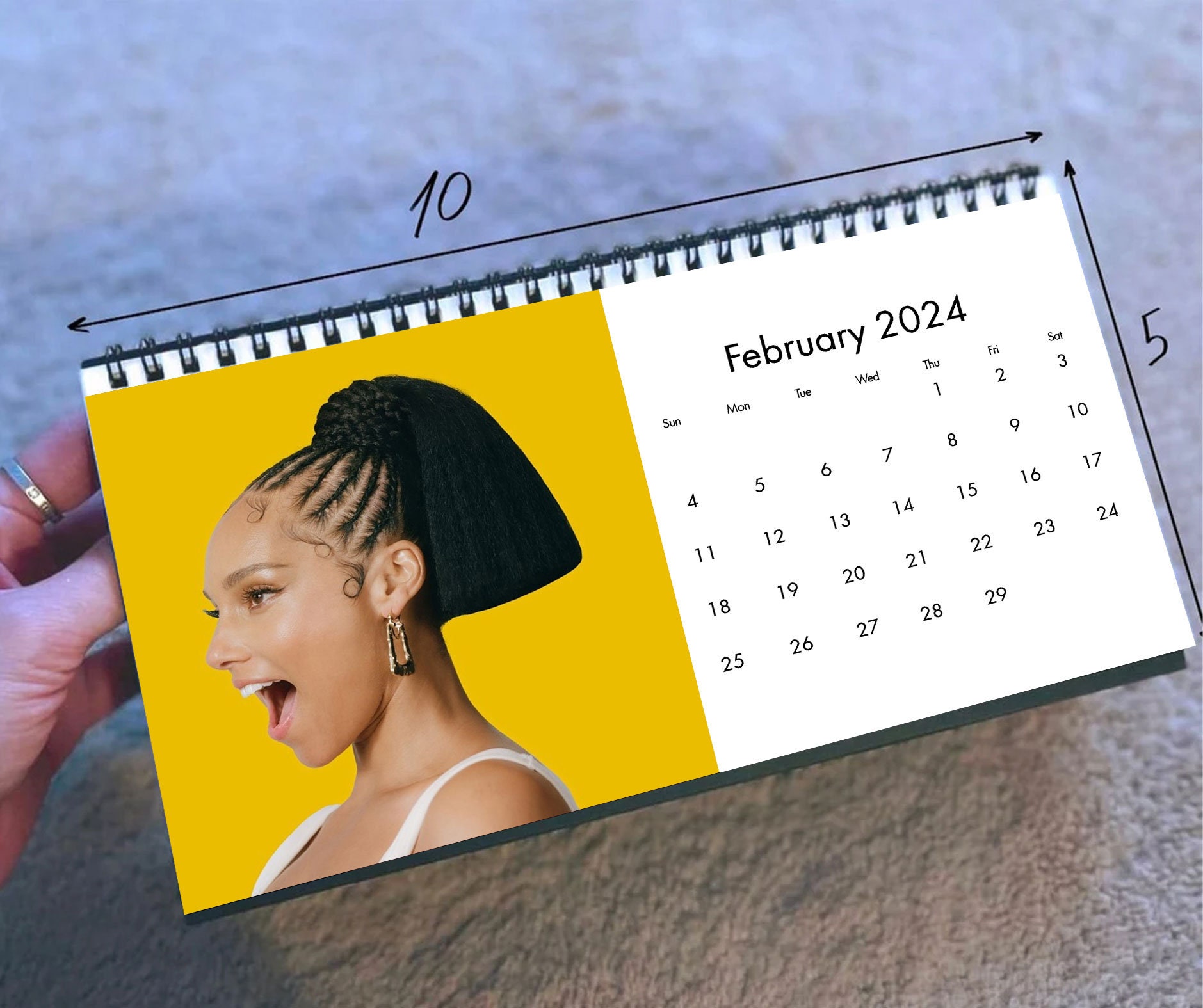 2024 Alicia Keys Calendar, 2024 Desk Calendar, Celebrity Calendar sold