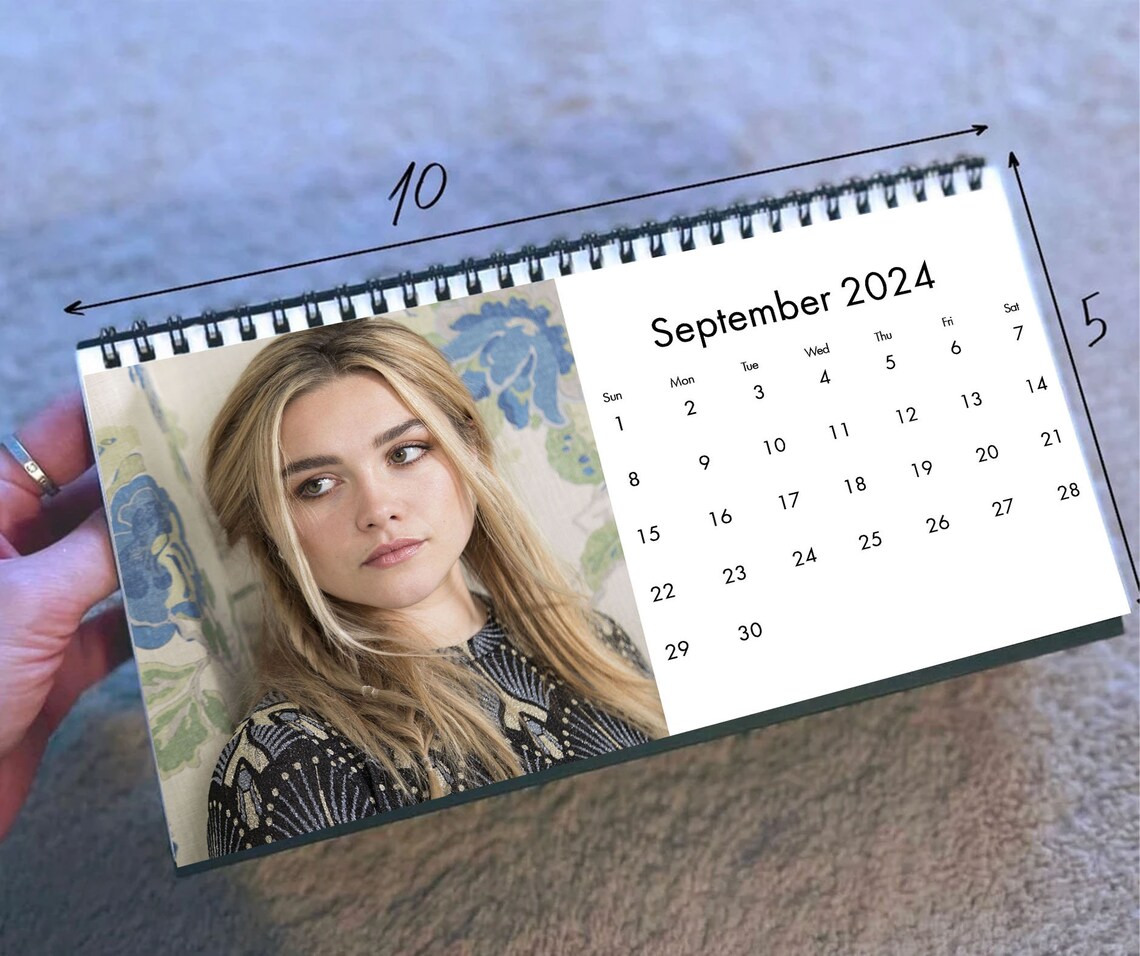2024 Florence Pugh Calendar 2024 Desk Calendar Celebrity Etsy Canada