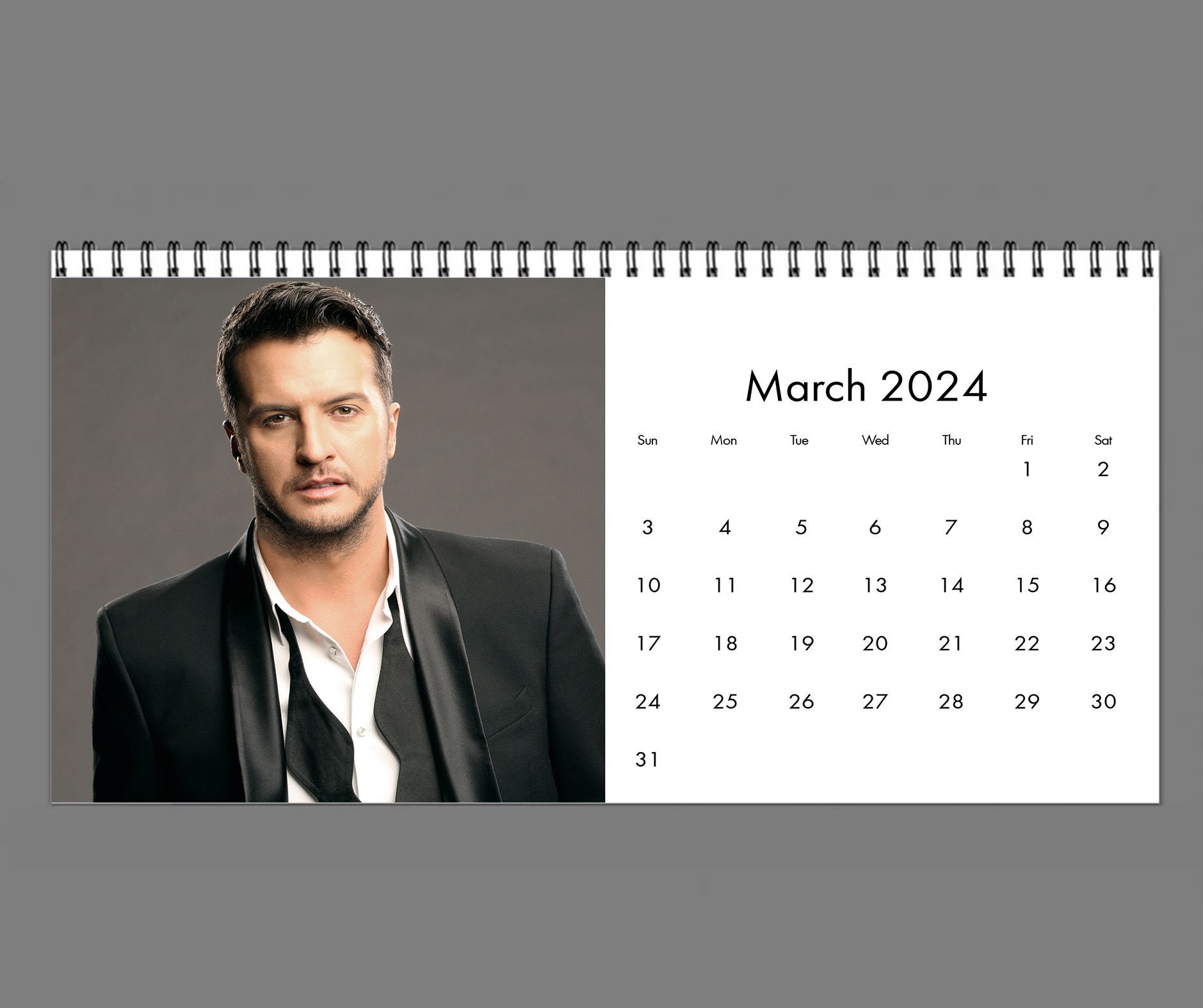 2025 Luke Bryan Calendar, 2025 Desk Calendar, Celebrity Calendar sold