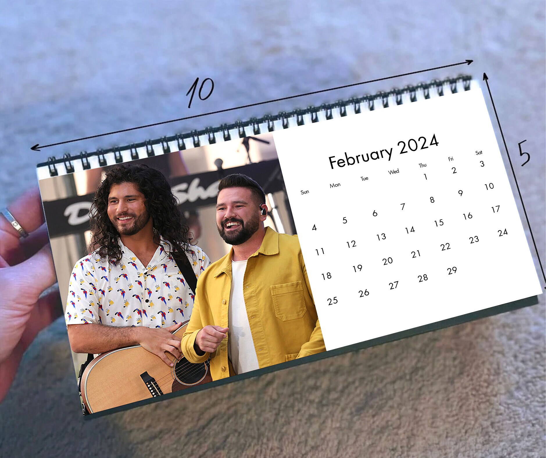 2024 Dan and Shay Calendar, 2024 Desk Calendar, Celebrity Calendar sold