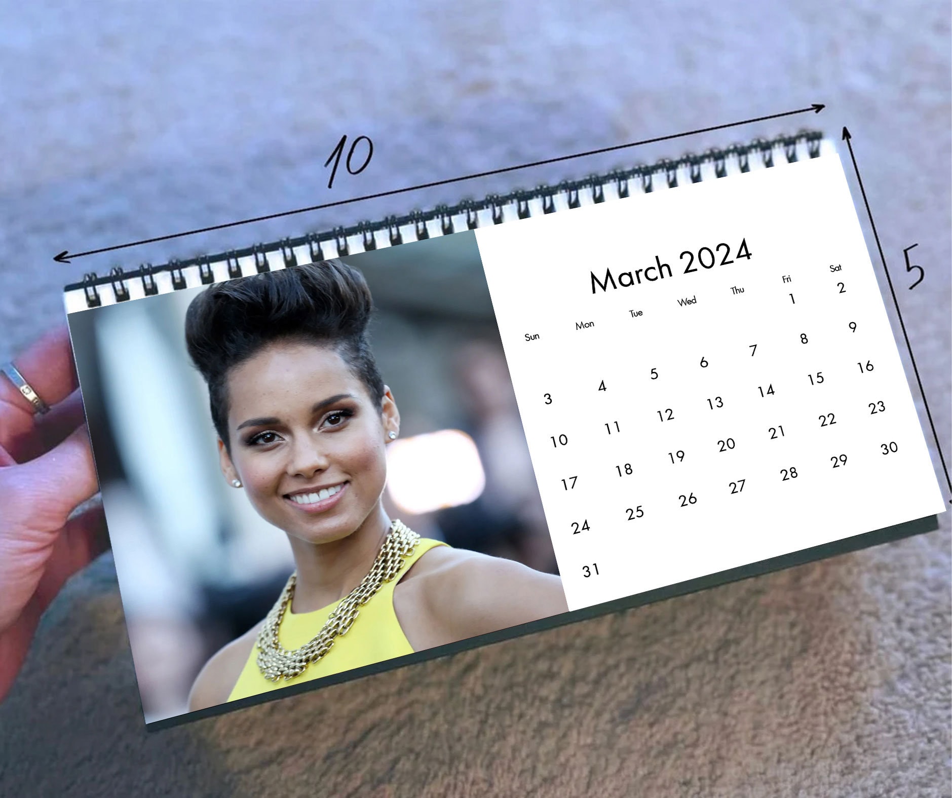 2024 Alicia Keys Calendar, 2024 Desk Calendar, Celebrity Calendar sold
