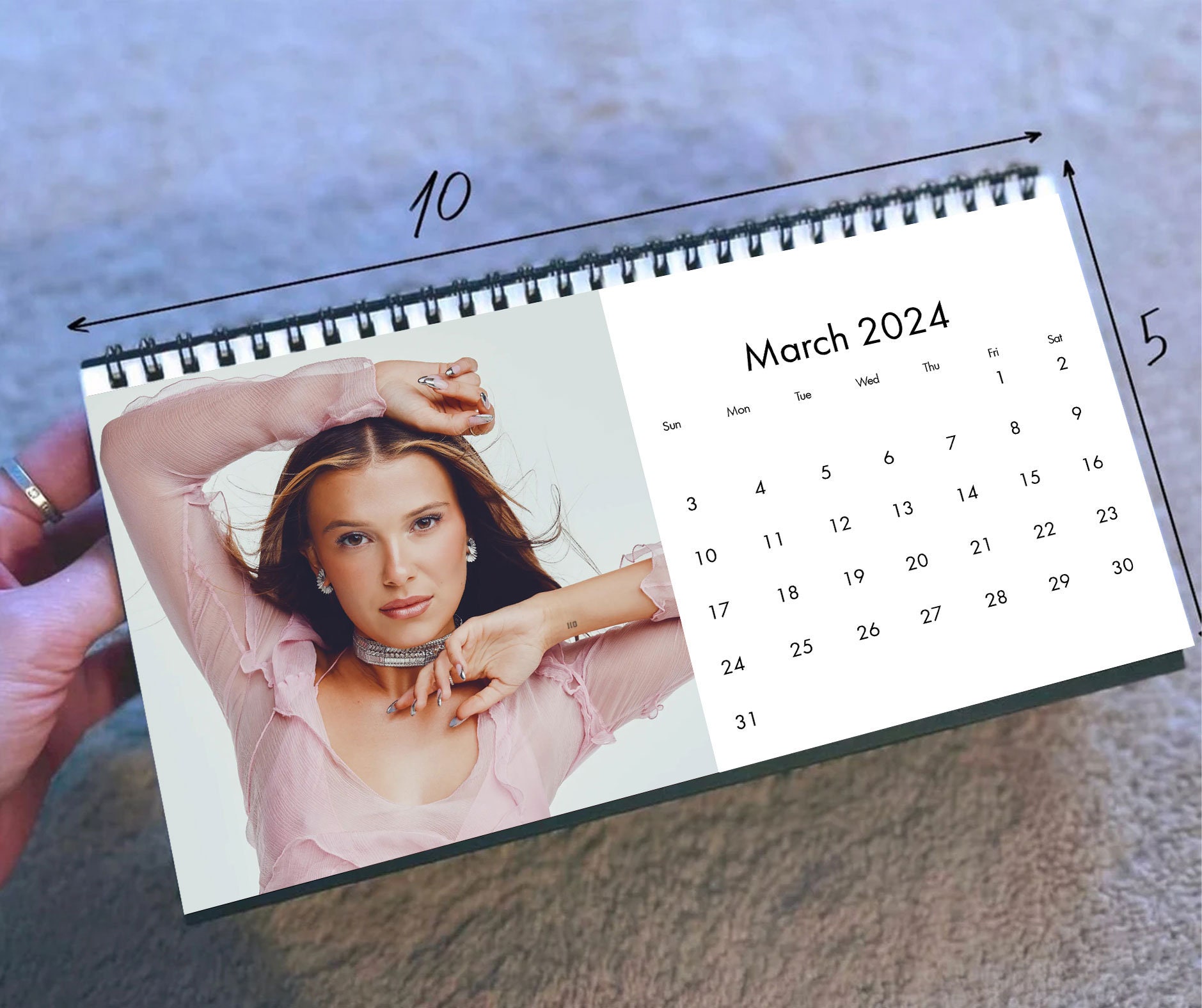 2024 Millie Brown Calendar, 2024 Desk Calendar, Celebrity Calendar sold