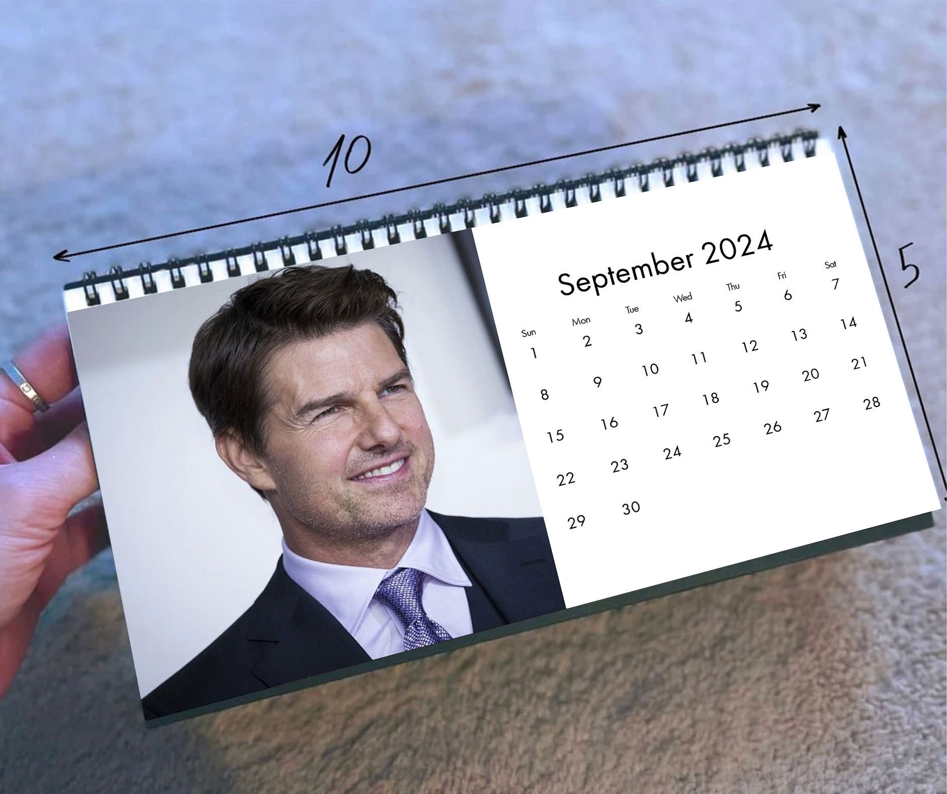 2024 Tom Cruise Calendar, 2024 Desk Calendar, Celebrity Calendar sold