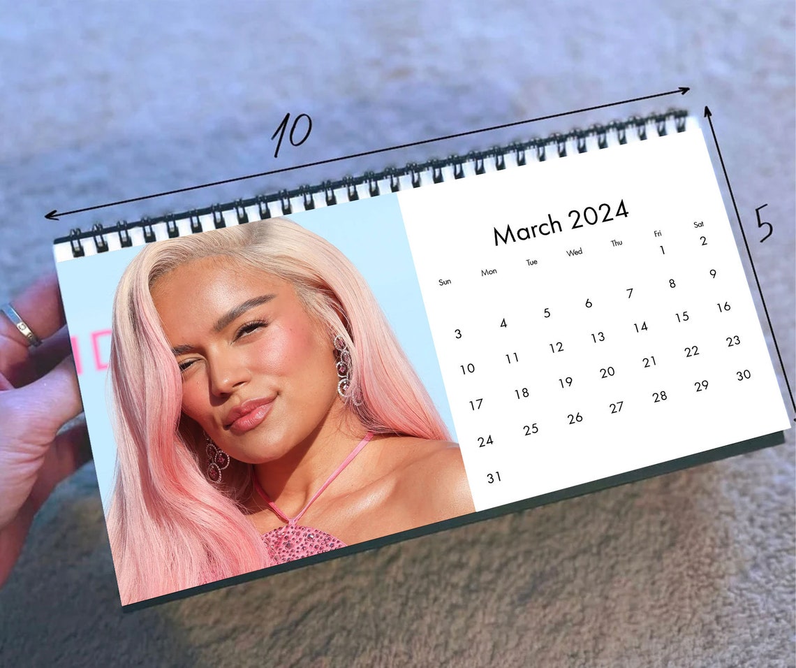 2024 Karol G Calendar 2024 Desk Calendar Celebrity Calendar Etsy Canada