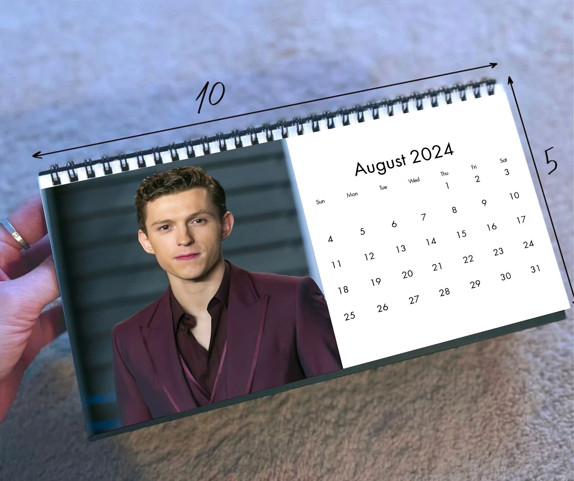 2025 Tom Holland Calendar 2025 Desk Calendar Celebrity Etsy Australia