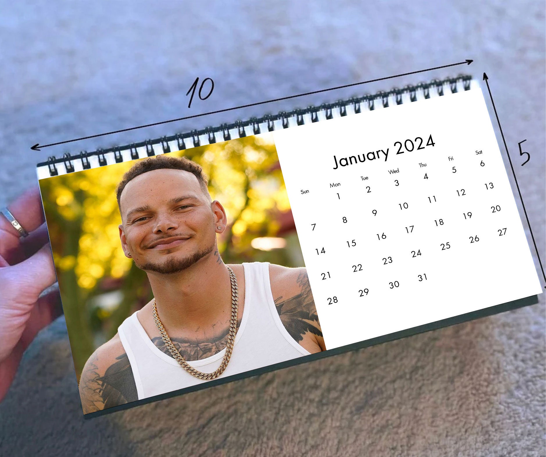 2024 Kane Brown Calendar, 2024 Desk Calendar, Celebrity Calendar sold