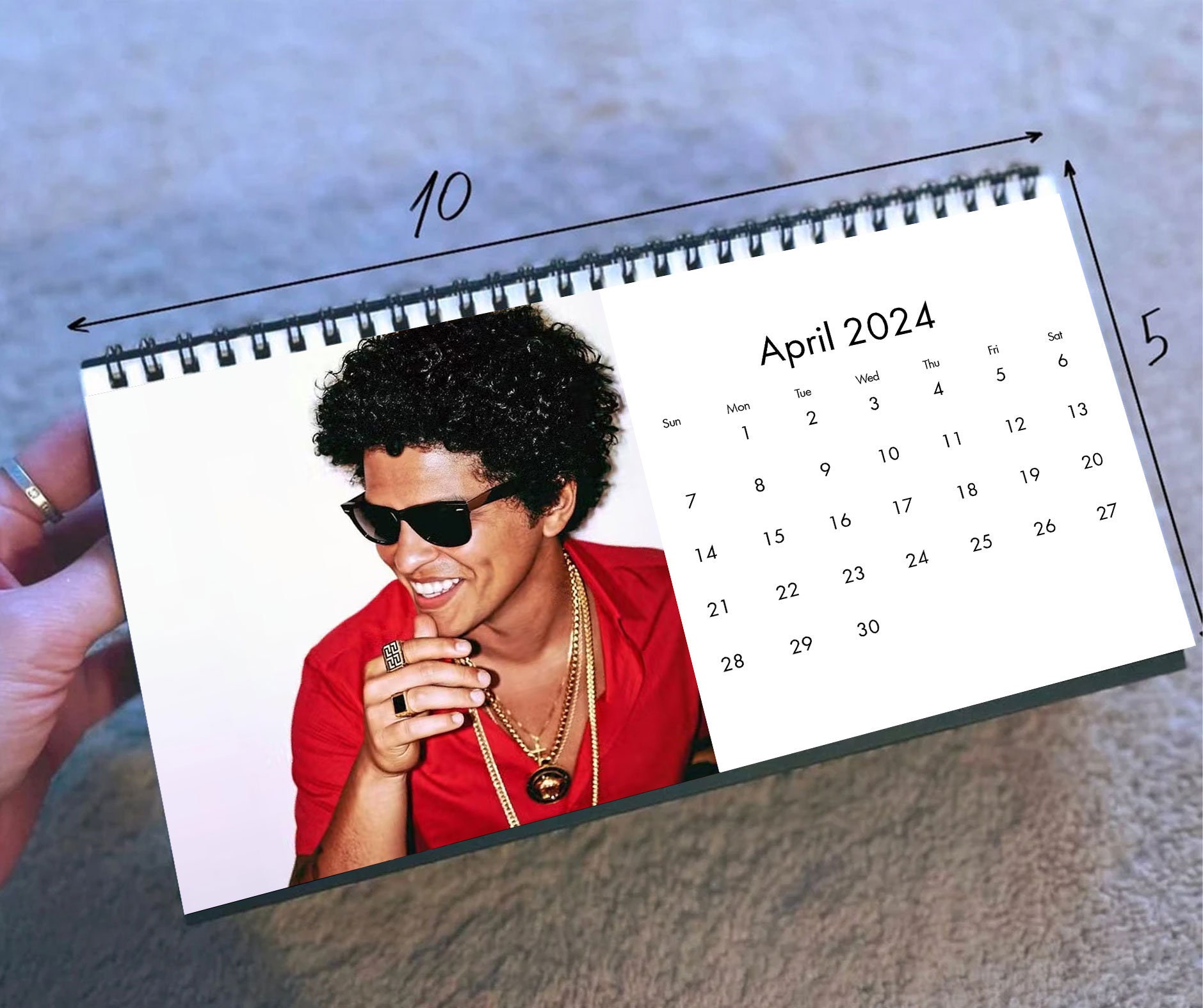 2025 Bruno Mars Calendar, 2025 Desk Calendar, Celebrity Calendar sold