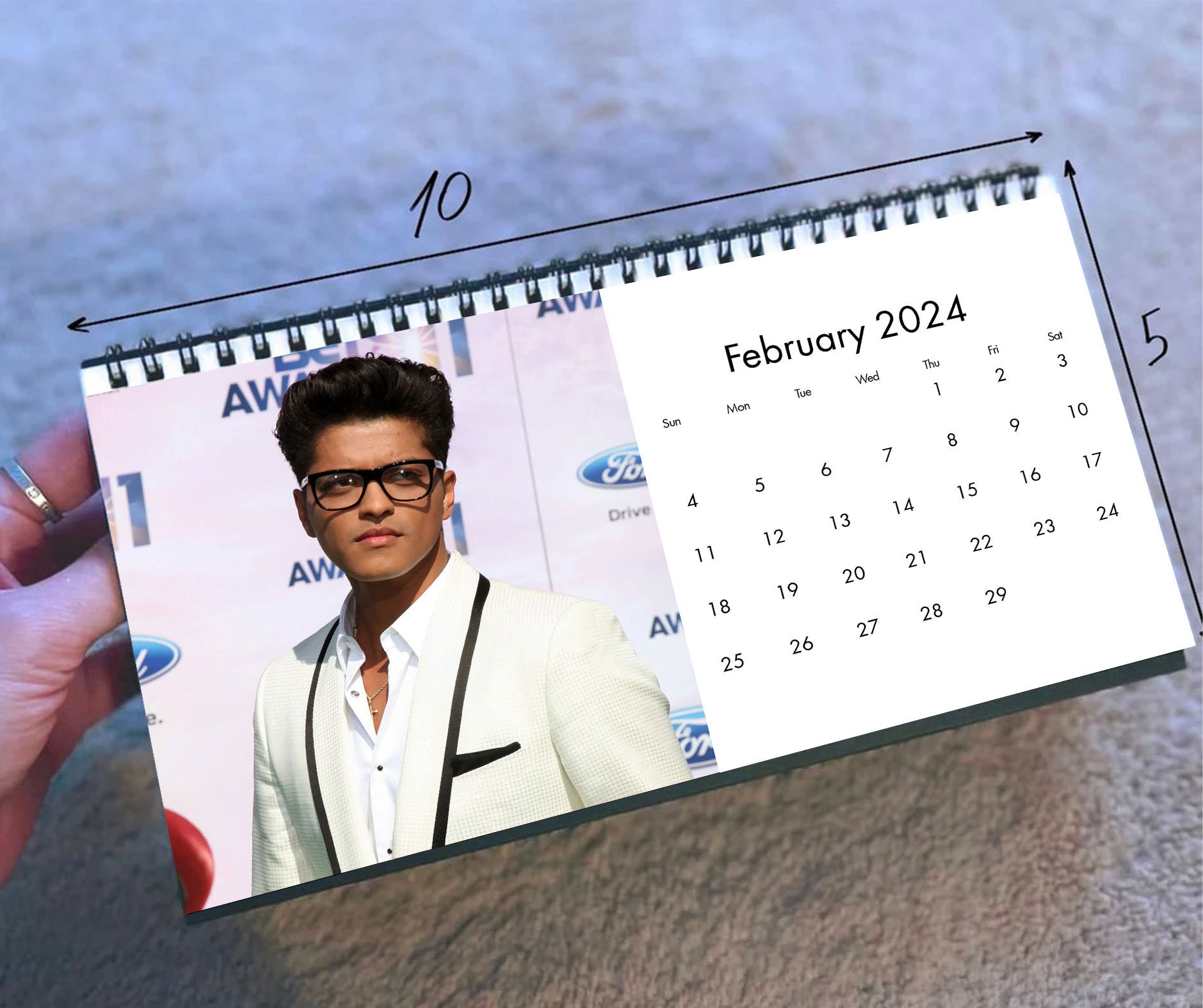 2025 Bruno Mars Calendar, 2025 Desk Calendar, Celebrity Calendar sold by Tan Oriana SKU