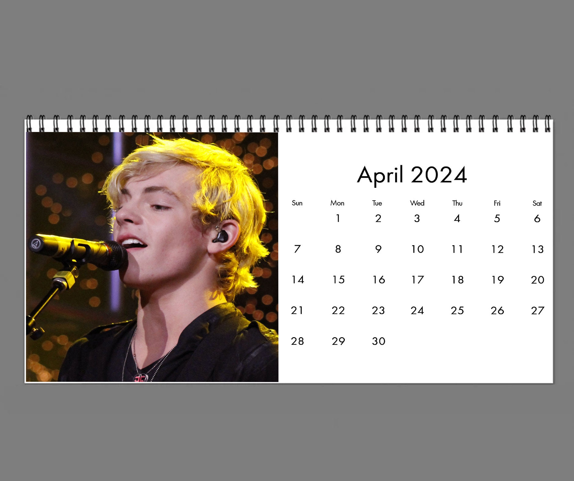 2024 Ross Lynch Calendar, 2024 Desk Calendar, Celebrity Calendar sold