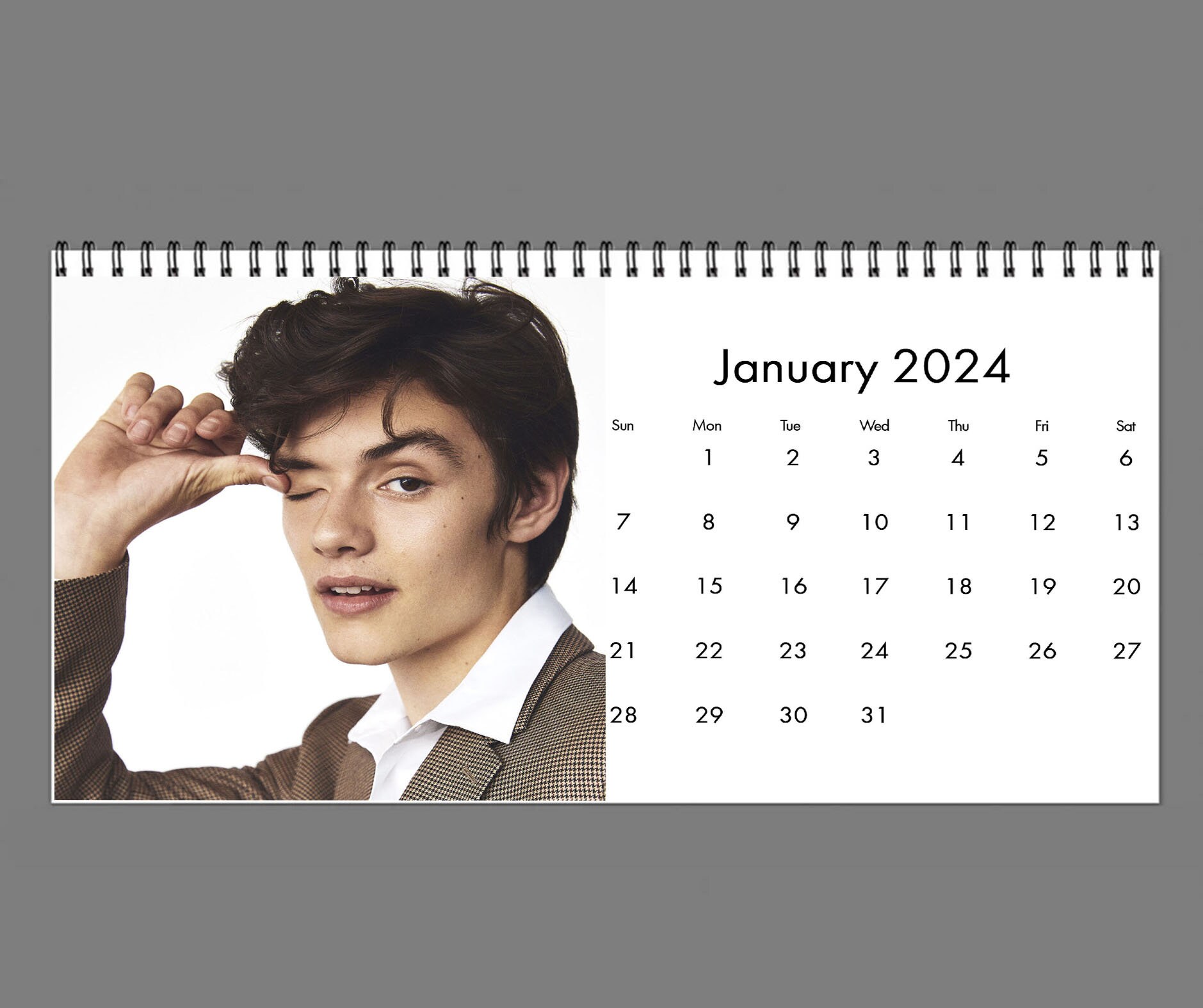 2024 Louis Partridge Calendar 2024 Desk Calendar Celebrity Etsy Canada