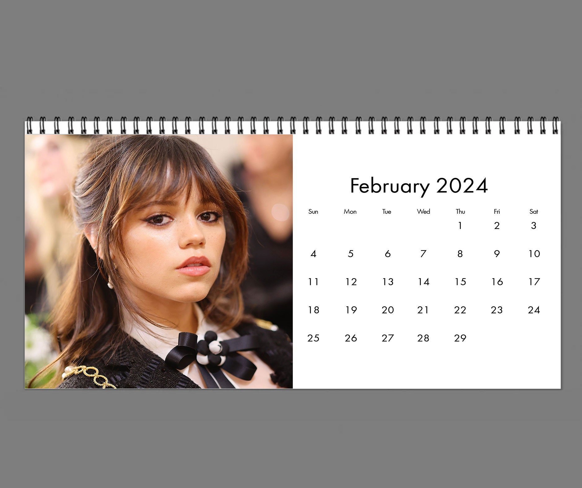 2024 Jenna Ortega Calendar, 2024 Desk Calendar, Celebrity Calendar sold
