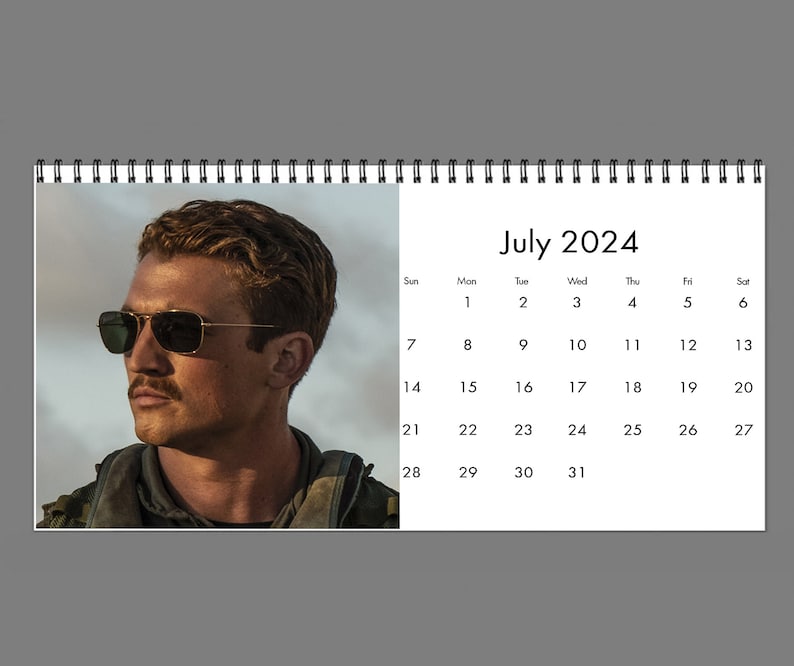 2024 Miles Teller Calendar 2024 Desk Calendar Celebrity Etsy UK