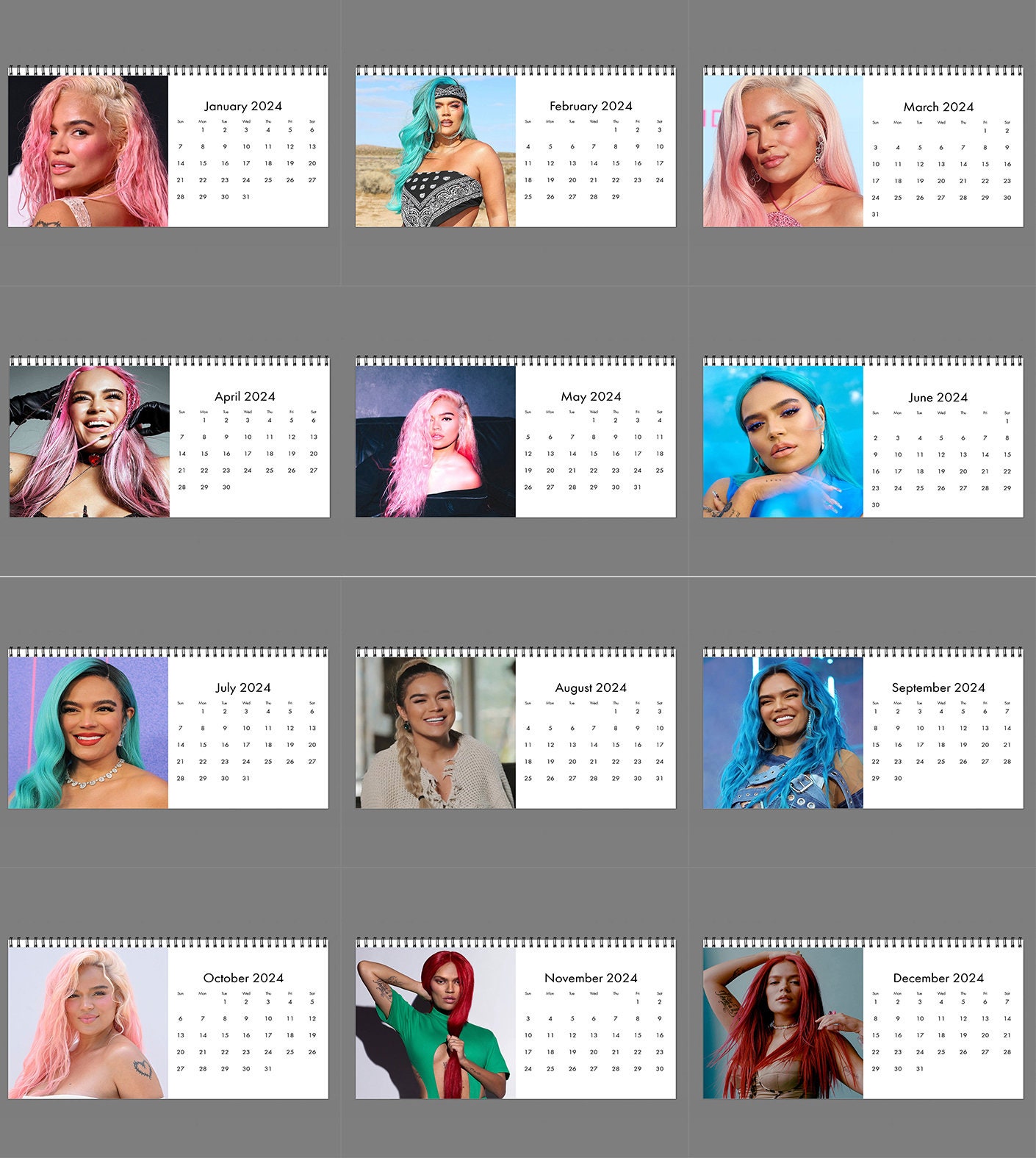 2024 Karol G Calendar, 2024 Desk Calendar, 2024 Wall Calendar,Gift for