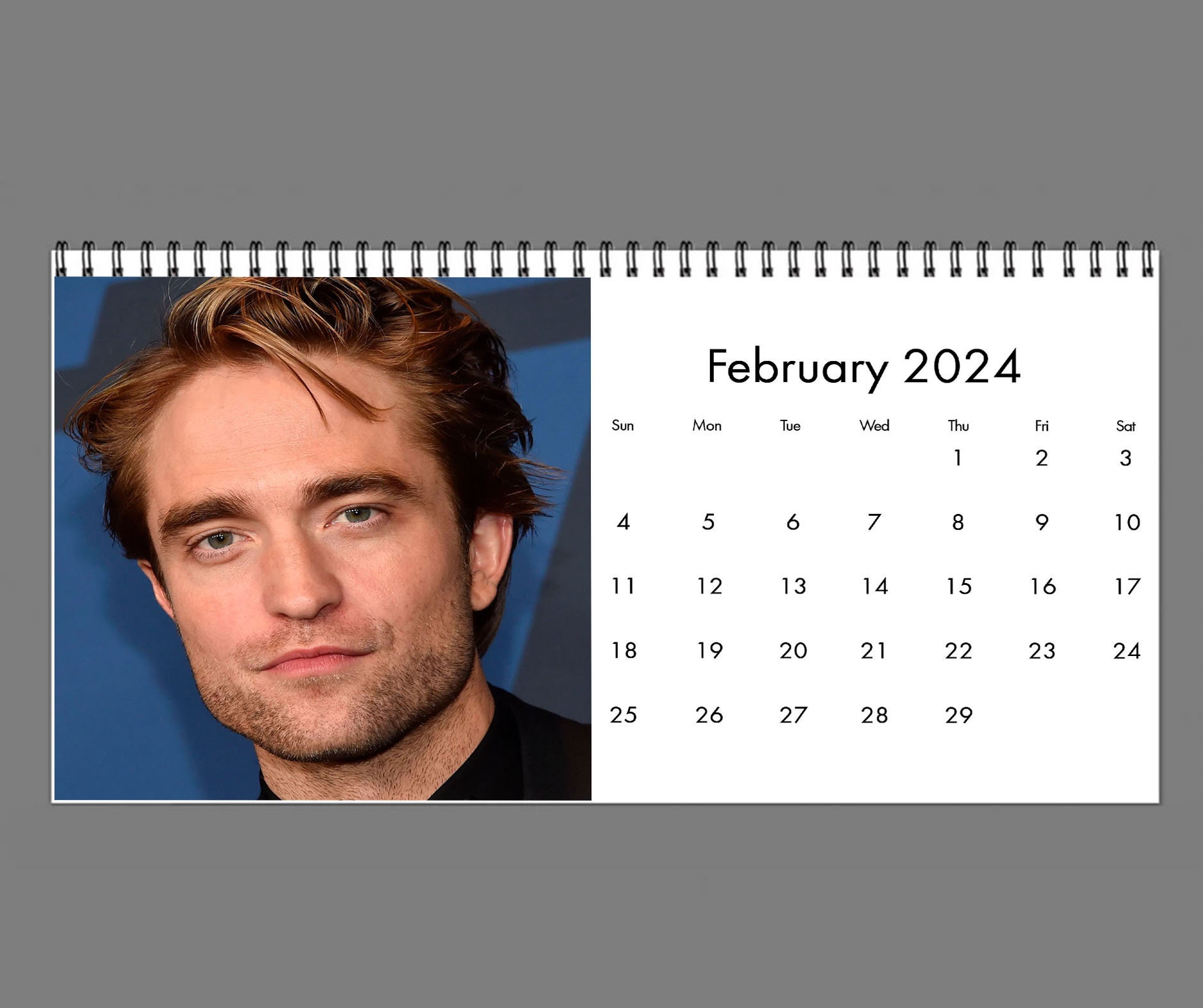 2024 Robert Pattinson Calendar, 2024 Desk Calendar, Celebrity Calendar