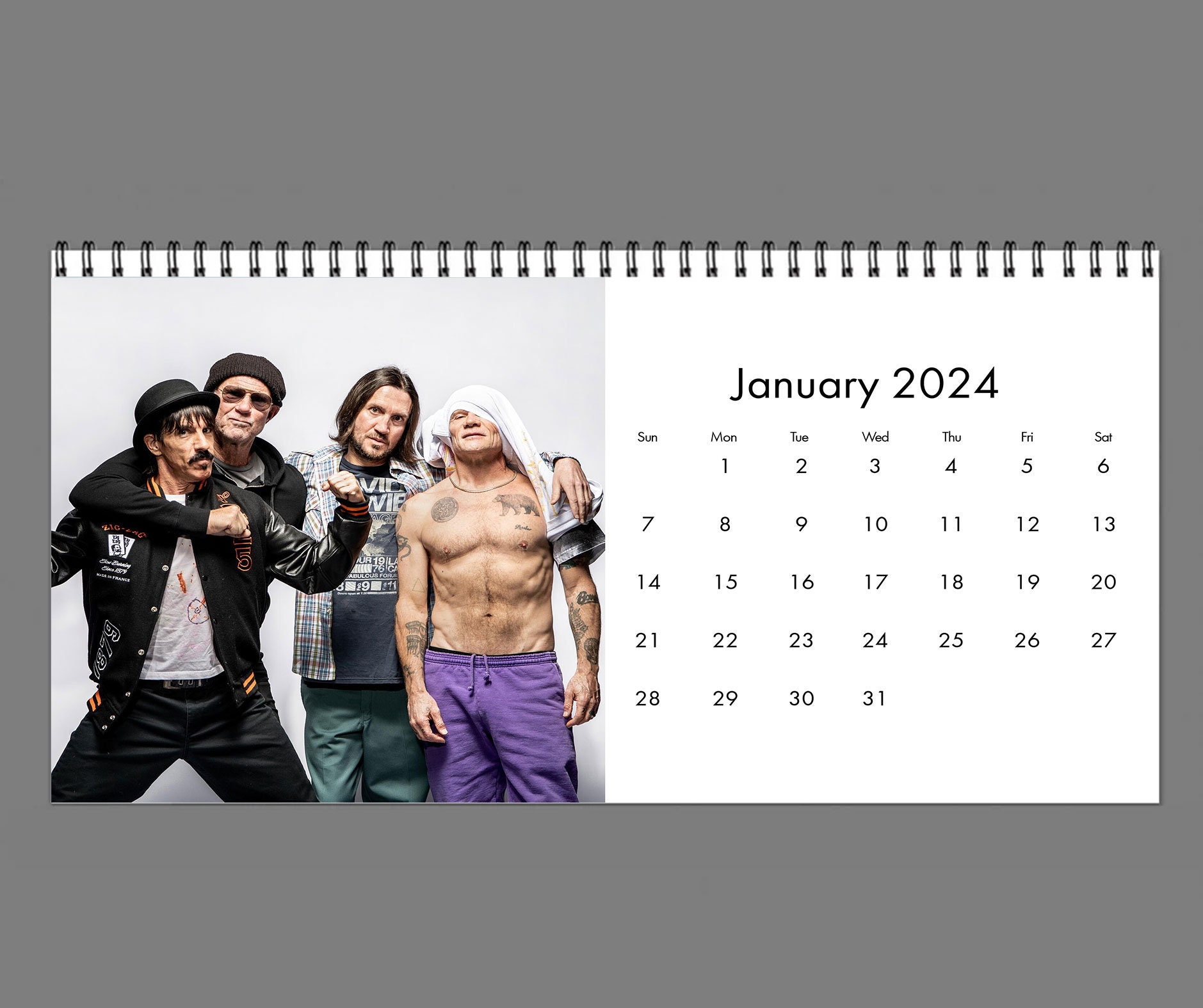 2024 Red Hot Chill Peppers Calendar, 2024 Desk Calendar, Celebrity