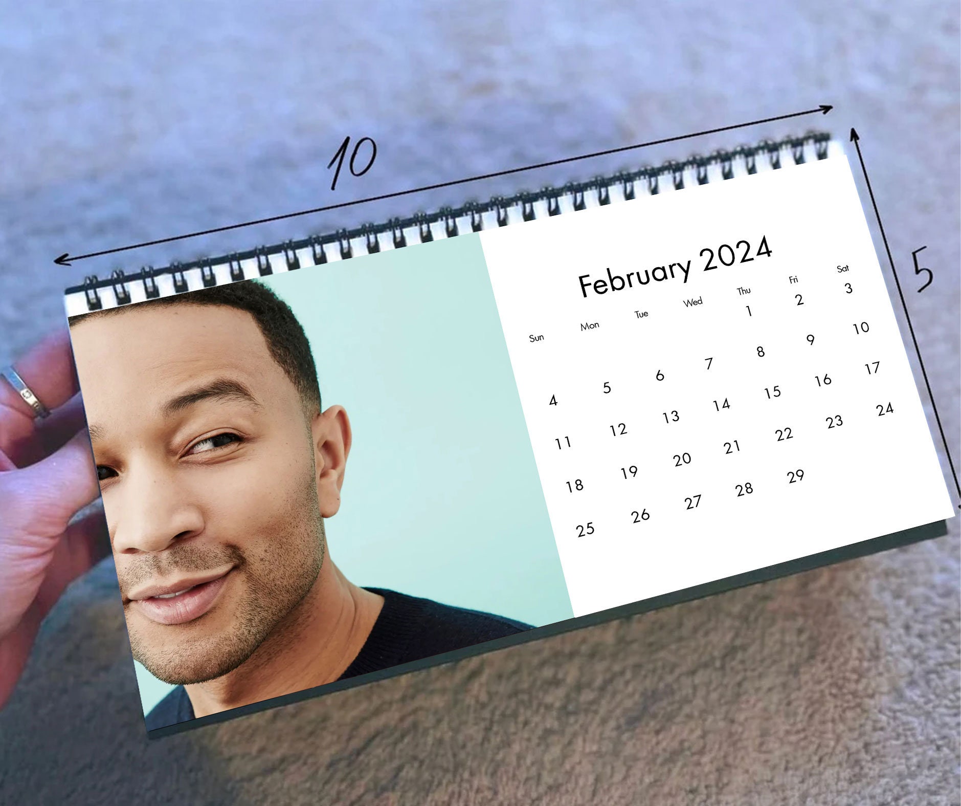 2024 John Legend Calendar, 2024 Desk Calendar, Celebrity Calendar sold