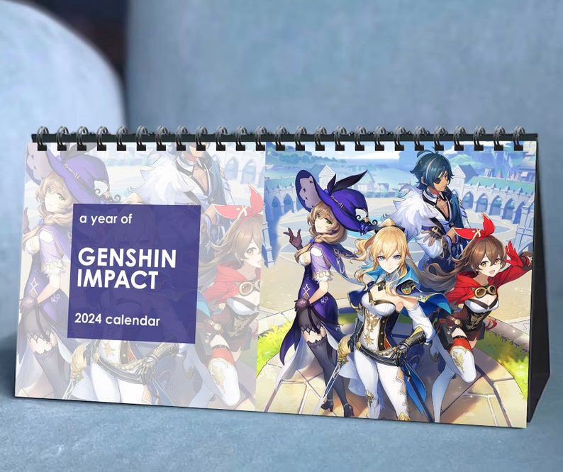 2024 Genshin Impact Calendar 2024 Desk Calendar Celebrity Etsy Canada