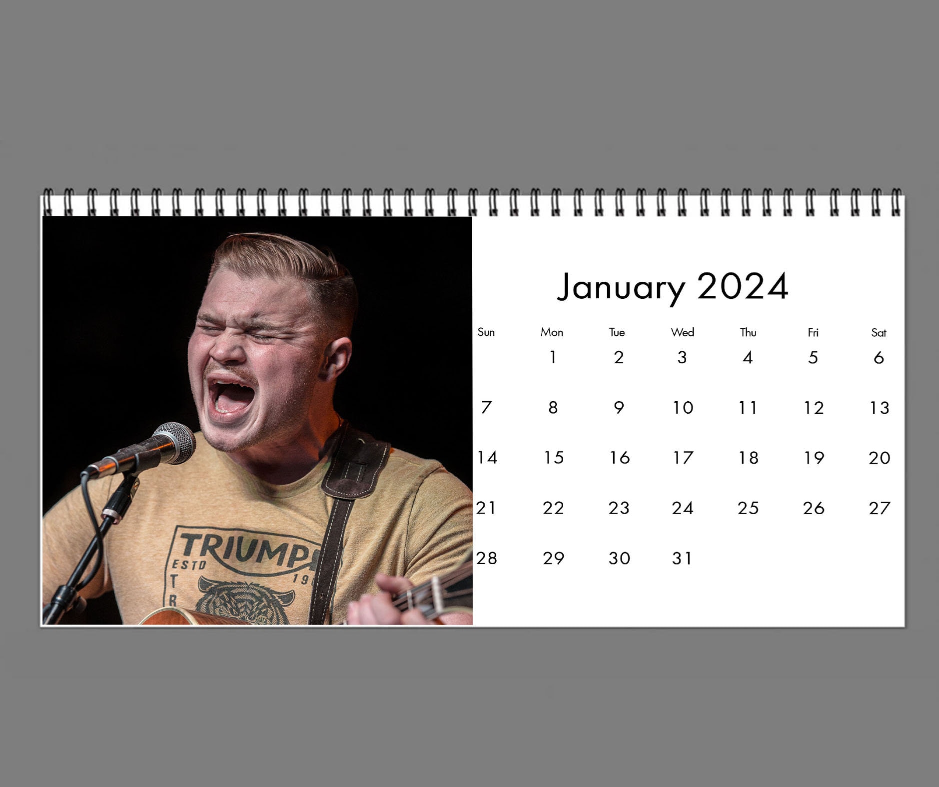 2024 Zach Bryan Calendar, 2024 Desk Calendar, Celebrity Calendar sold