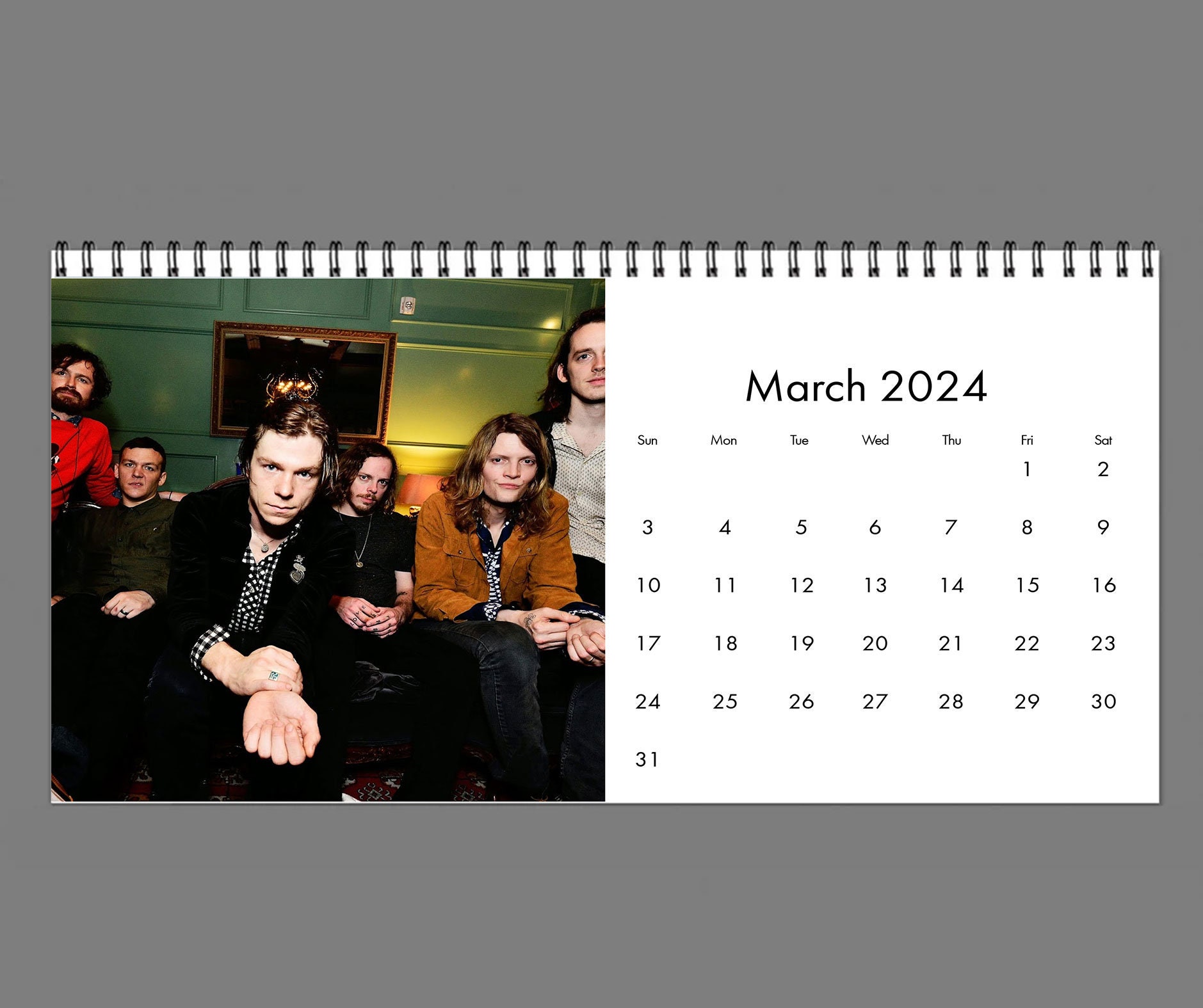 2024 Cage The Elephent Calendar, 2024 Desk Calendar, Celebrity Calendar