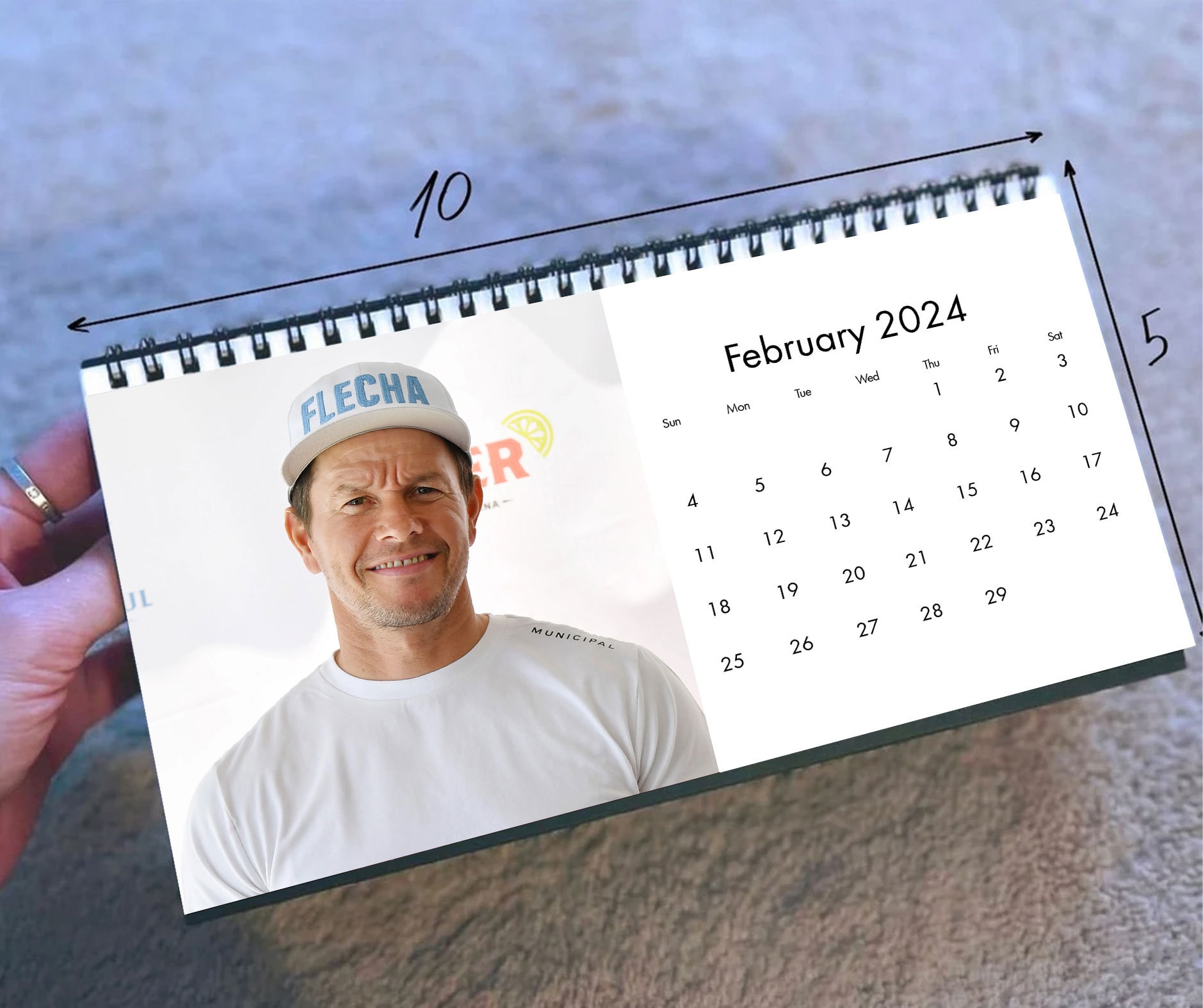 2024 Mark Wahlberg Calendar, 2024 Desk Calendar, Celebrity Calendar
