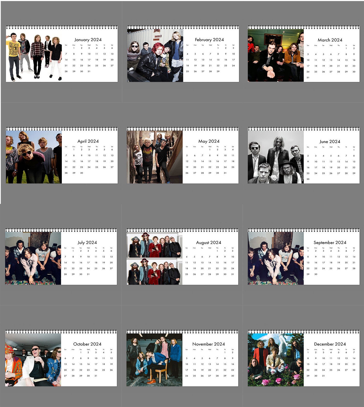 2024 Cage The Elephent Calendar, 2024 Desk Calendar, Celebrity Calendar