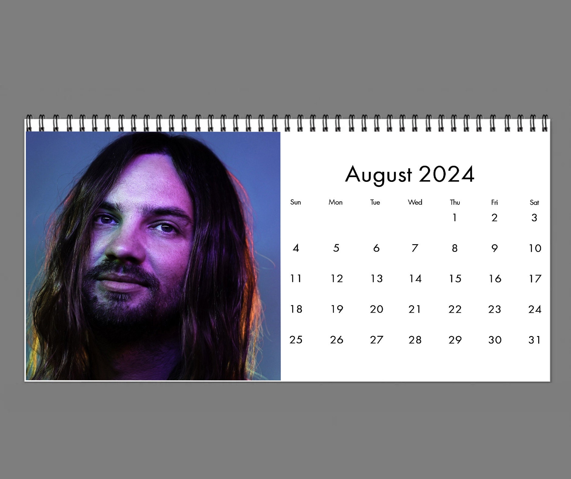 2024 Kevin Parker Calendar, 2024 Desk Calendar, Celebrity Calendar sold