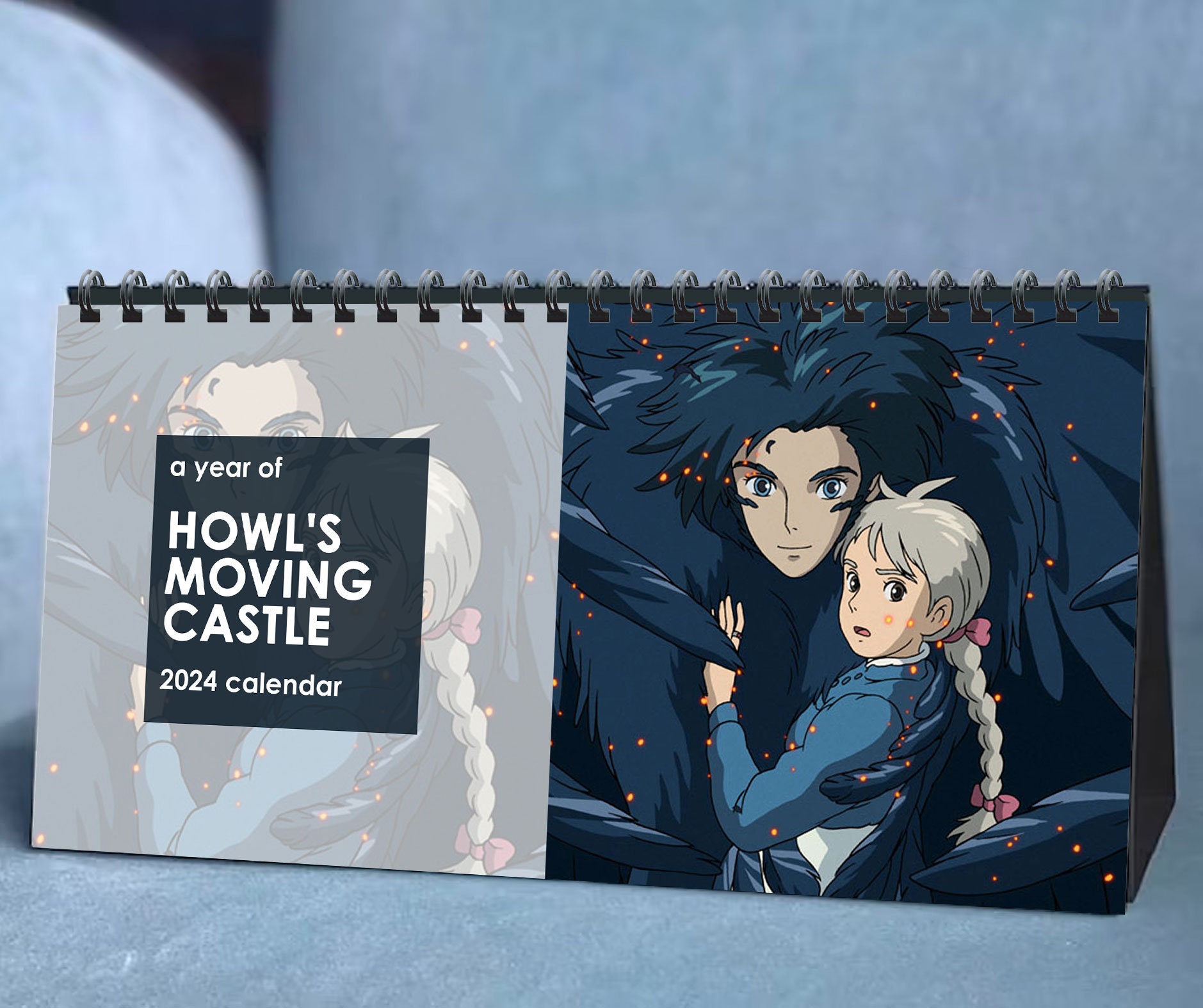 2024 Howl's Moving Castle Calendar, 2024 Desk Calendar, Japanese Movie