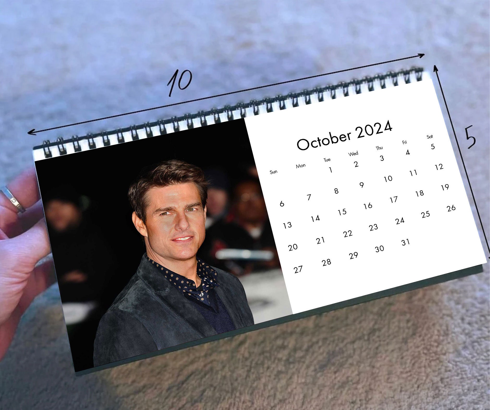 2024 Tom Cruise Calendar, 2024 Desk Calendar, Celebrity Calendar sold