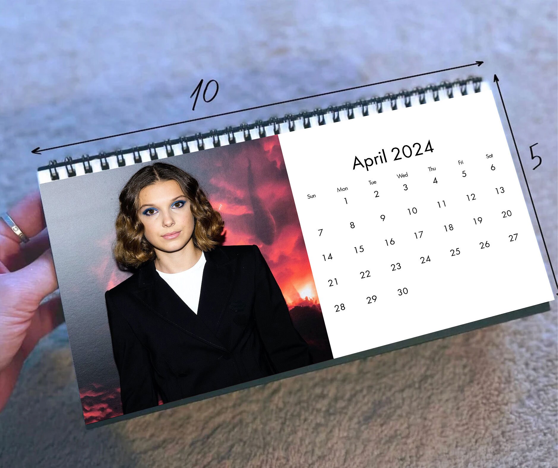 2024 Millie Brown Calendar, 2024 Desk Calendar, Celebrity Calendar sold